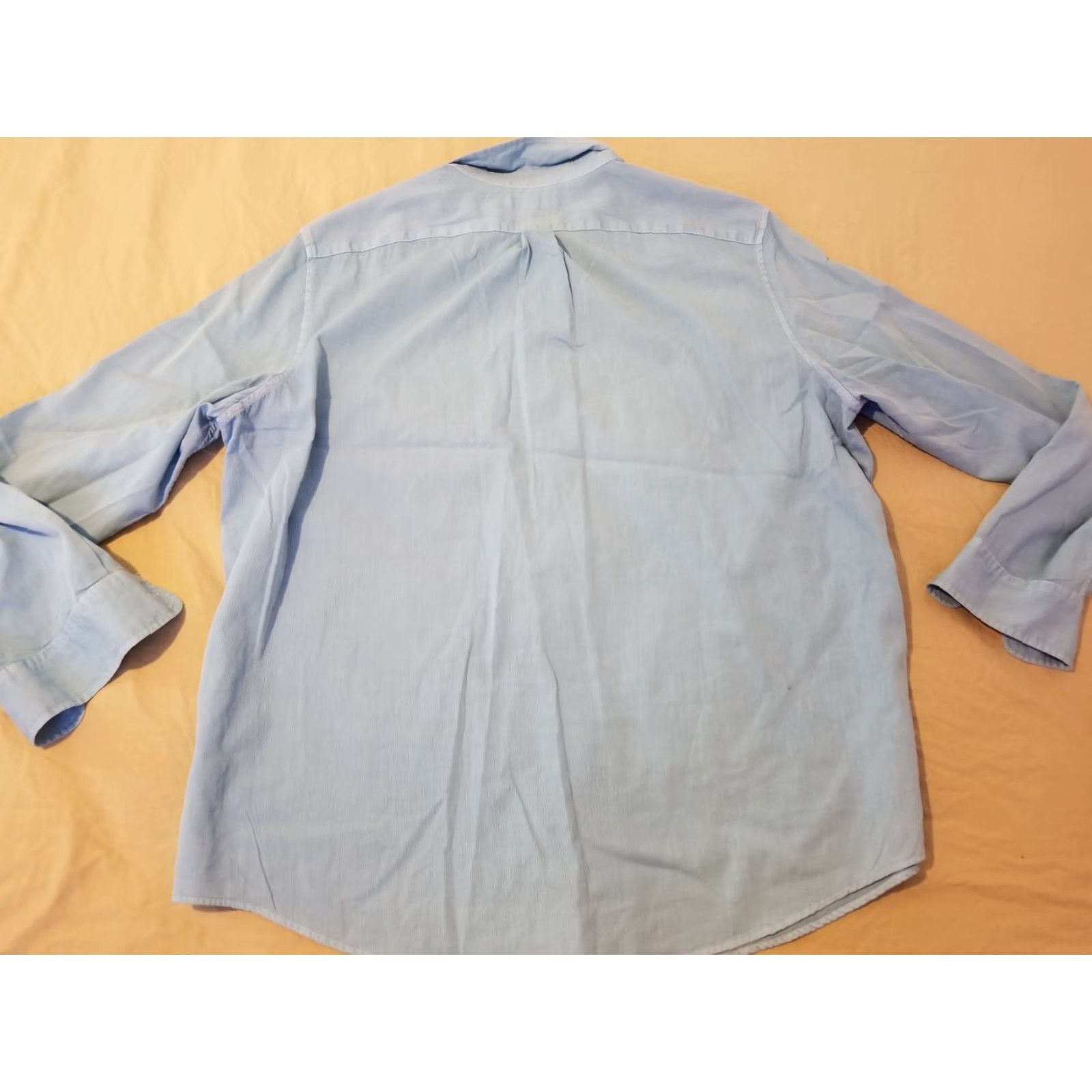 Vineyard Vines Vineyard Vines Mens Silk Dress Shirt XL Blue Button-Up Size 46R - 6 Thumbnail
