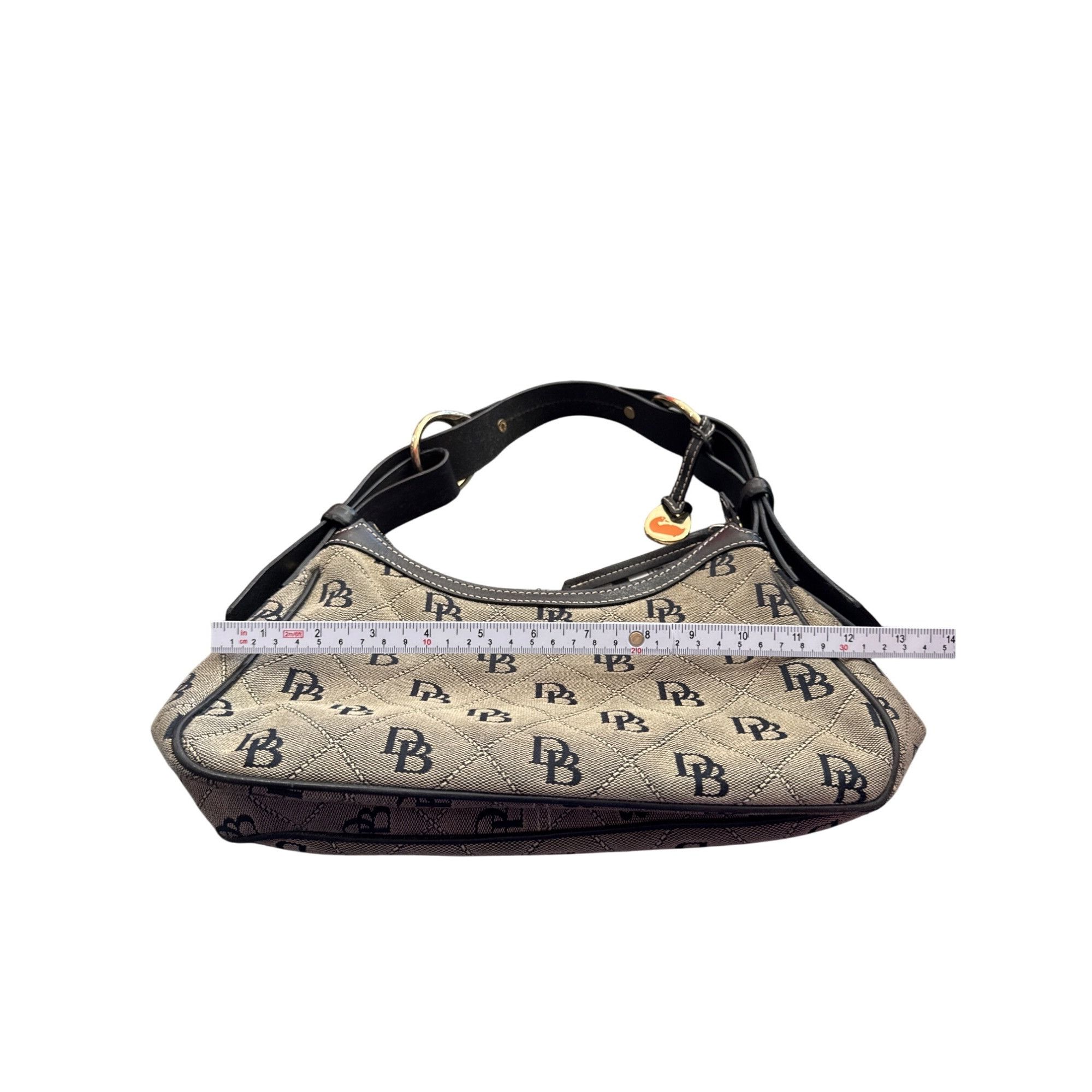Dooney & Bourke Dooney Bourke Womens Brown Leather Canvas Satchel Handbag SK Size ONE SIZE - 6 Thumbnail