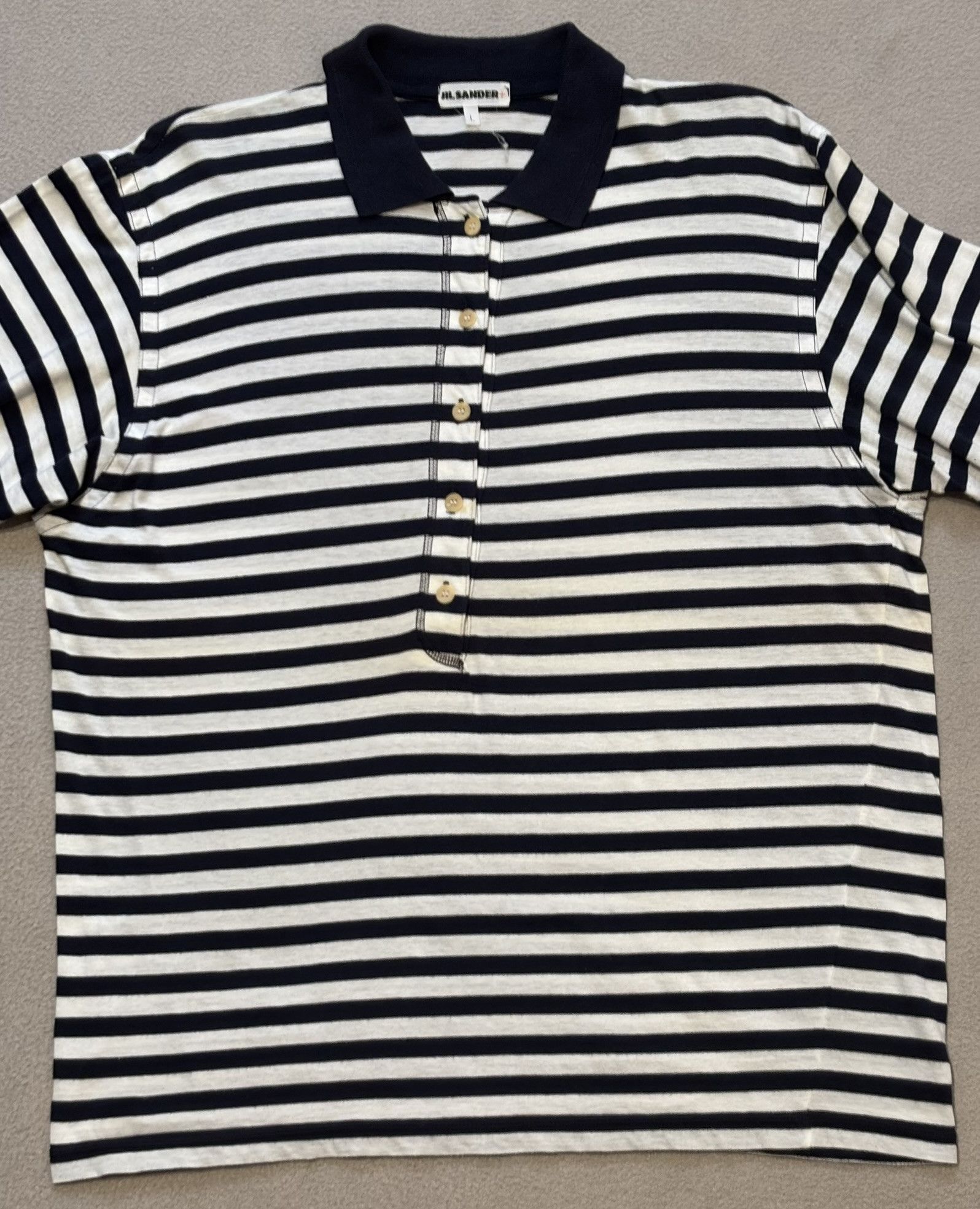 Jil Sander Jil Sander Long Sleeve Polo Shirt Size L Size US L / EU 52-54 / 3 - 9 Thumbnail