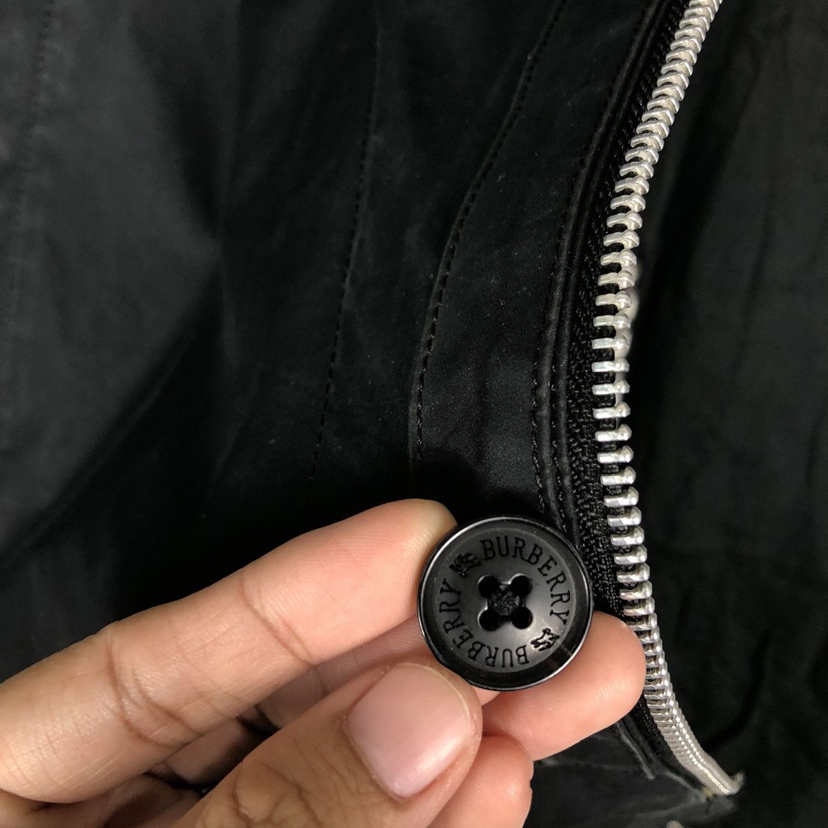 Burberry 🔥Rich Black Vintage Burberry Black Label Long Jacket Size US L / EU 52-54 / 3 - 16 Thumbnail