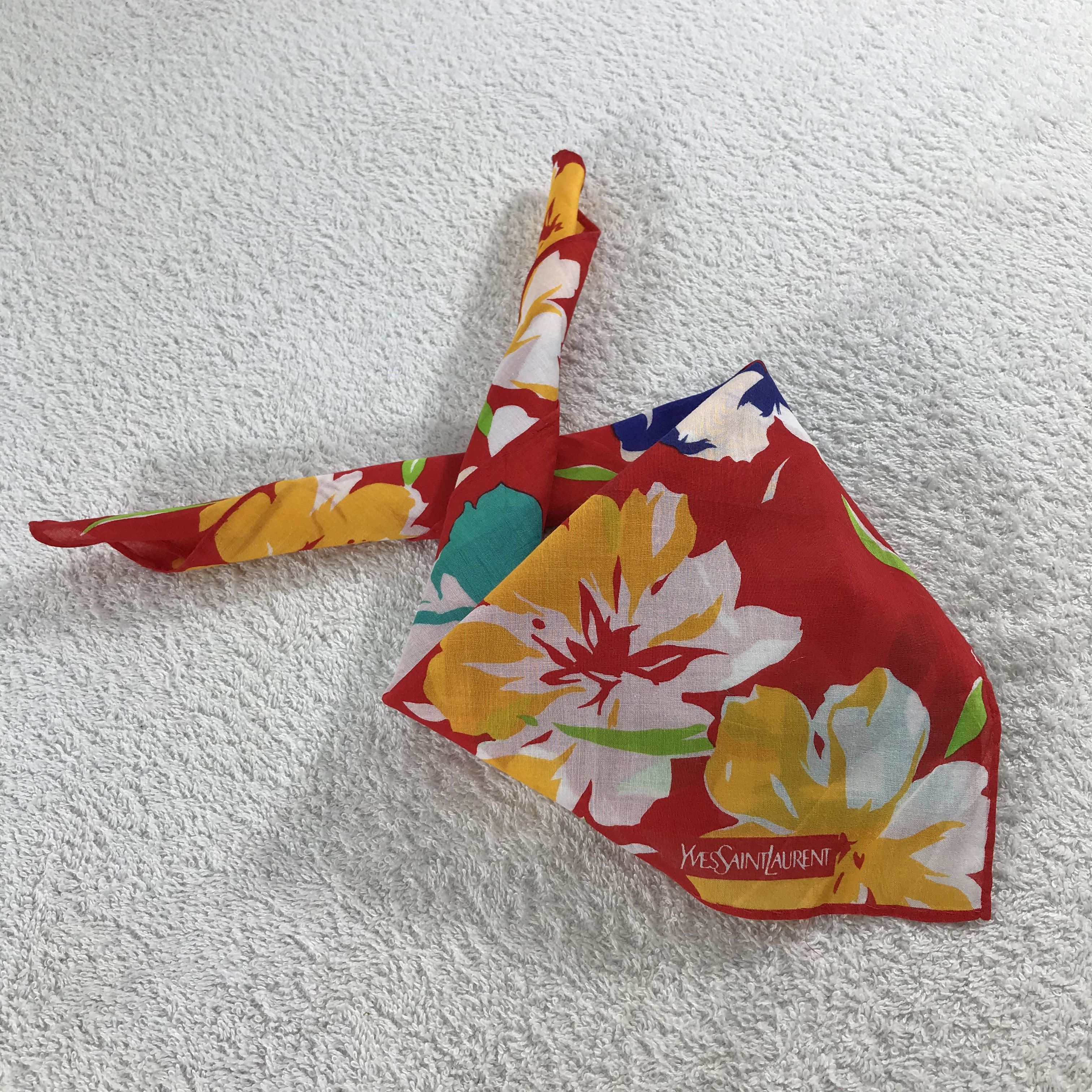 Vintage × Yves Saint Laurent Yves Saint Laurent Bandana / Handkerchief /Neckerchief -S165 Size ONE SIZE - 4 Thumbnail