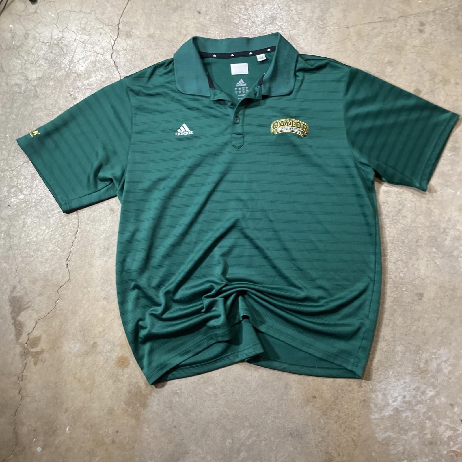 Adidas Baylor Bears Basketball Polo Shirt Mens 2XL Green Adidas Size ONE SIZE - 1 Thumbnail