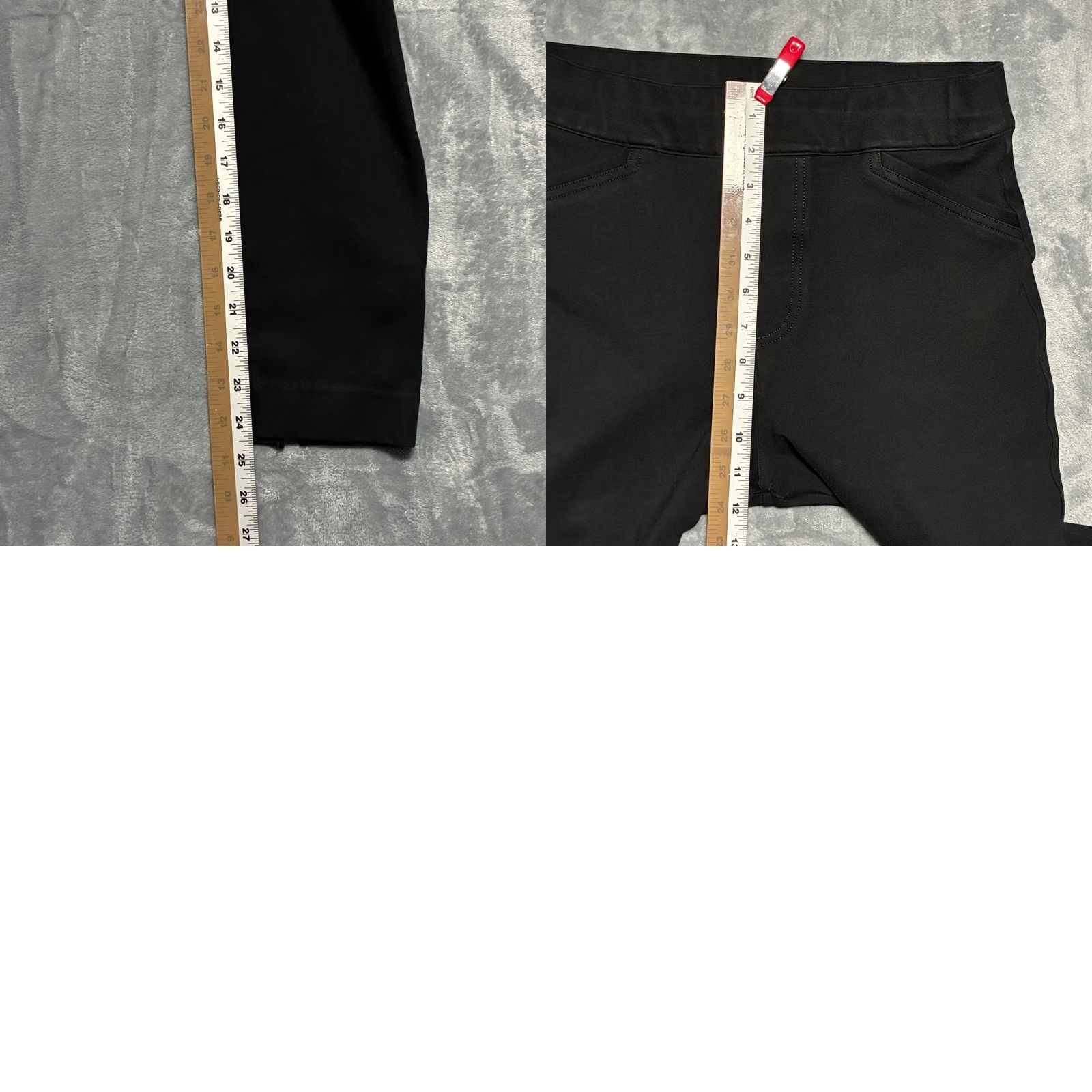 Spanx SPANX Black Ponte Knit Pull On Cropped Ankle Pants Women's M Slim Pull On Flat Front Size 32" / US 10 / IT 46 - 8 Thumbnail