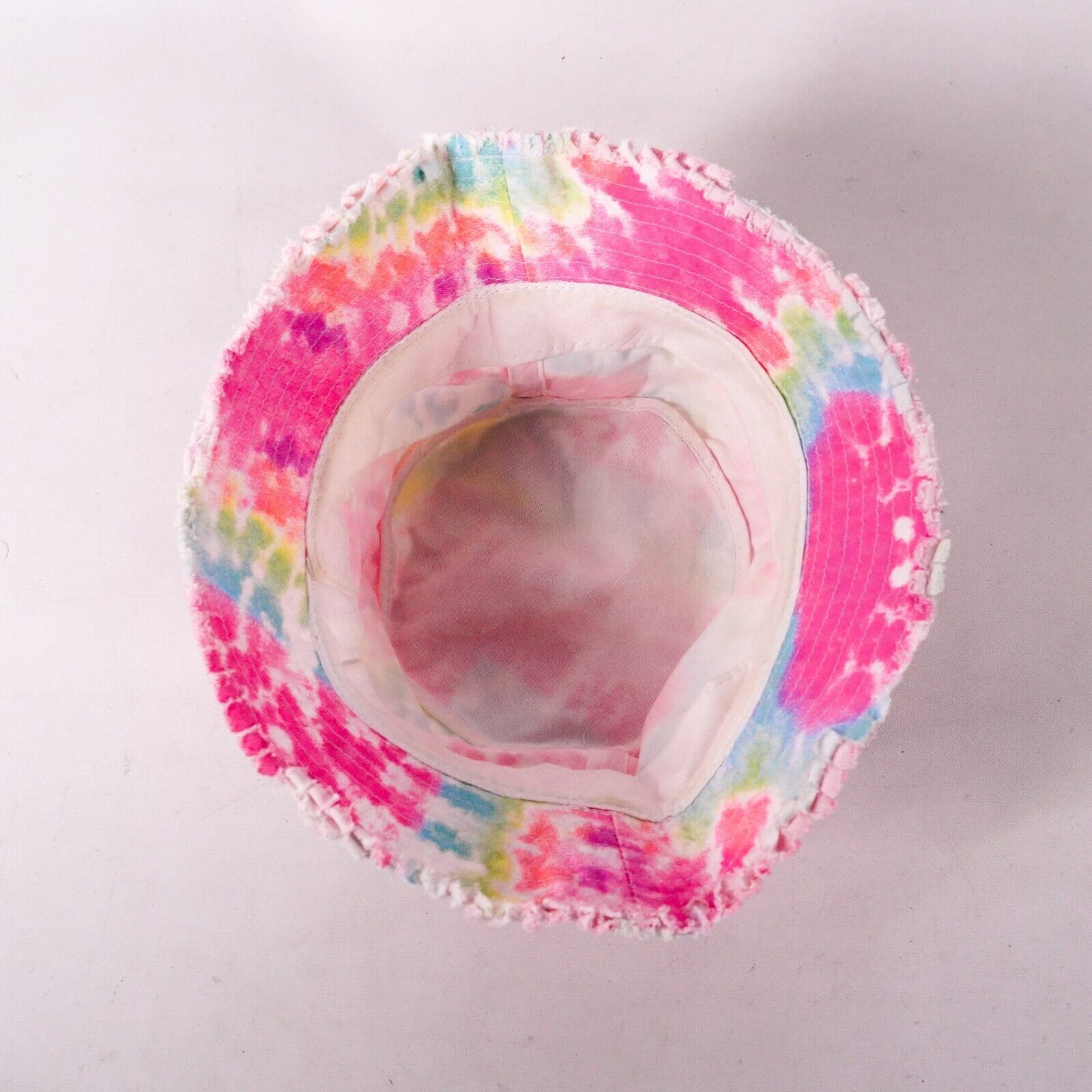 Pink Rainbow Swirl Colorful Tie Dye Bucket Hat Hippy Hippie Cap Size ONE SIZE - 7 Thumbnail