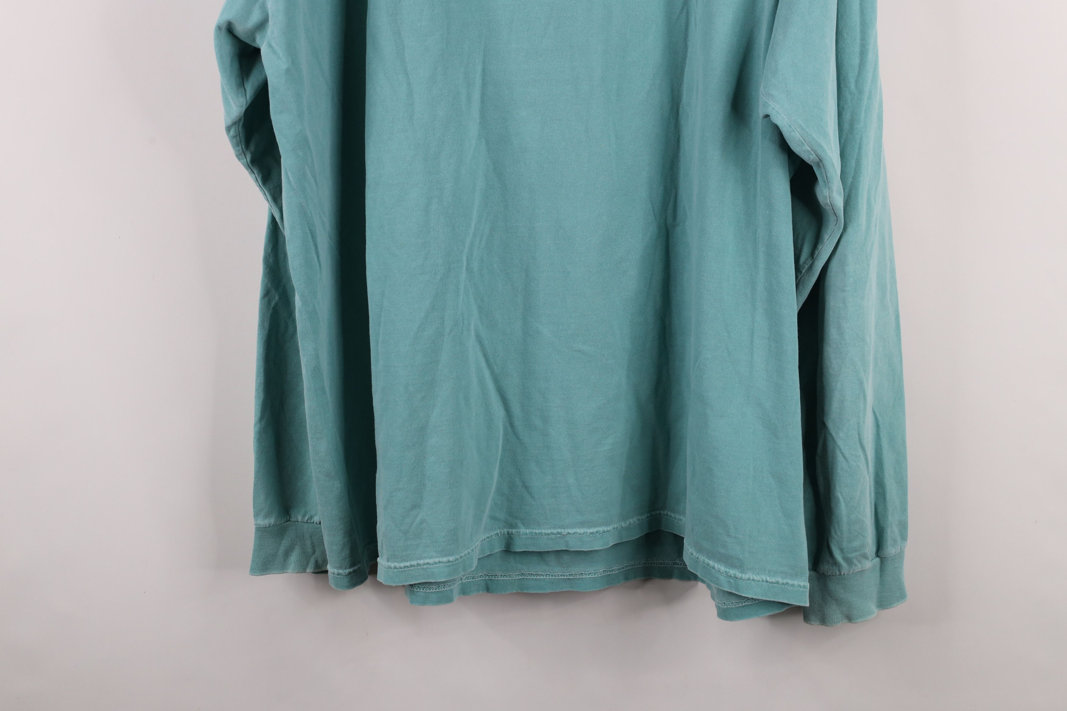 Vintage Vintage 90s Streetwear Stonewash Blank Long Sleeve T-Shirt Size US XL / EU 56 / 4 - 17 Thumbnail