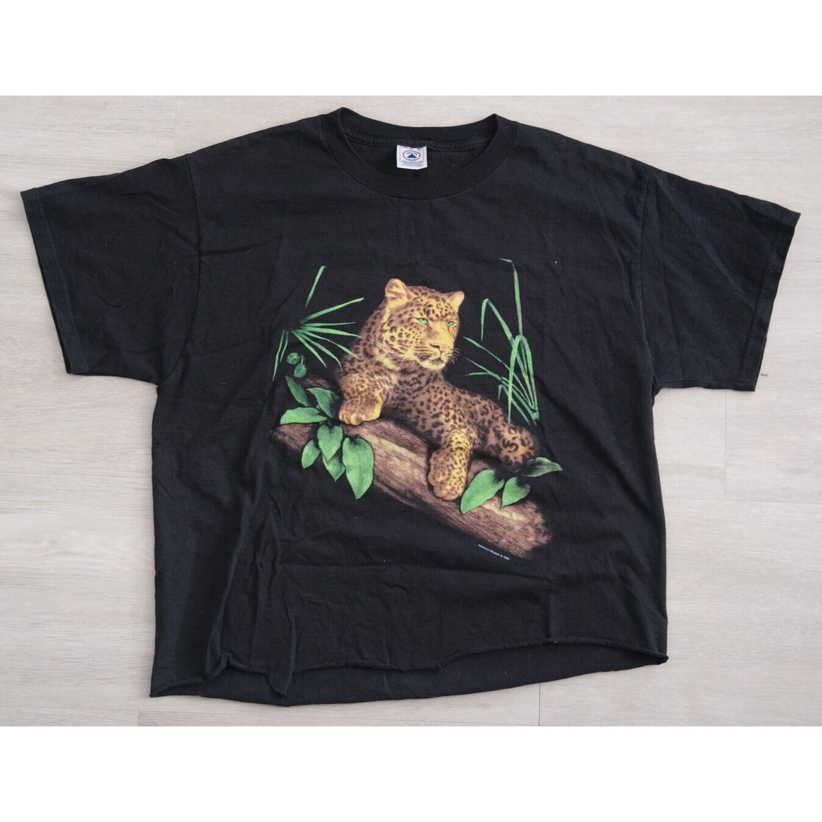 Delta Vintage 1990s Delta Pro Leopard Graphic Shirt Large Black Size US L / EU 52-54 / 3 - 2 Thumbnail