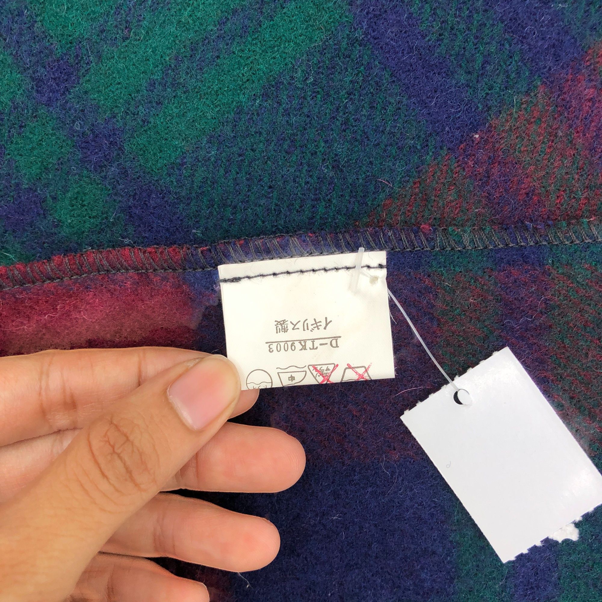 Japanese Brand Vintage Burkraft Scarf Muffler Wool Stole Wrap Plaid Scarves Size ONE SIZE - 7 Thumbnail