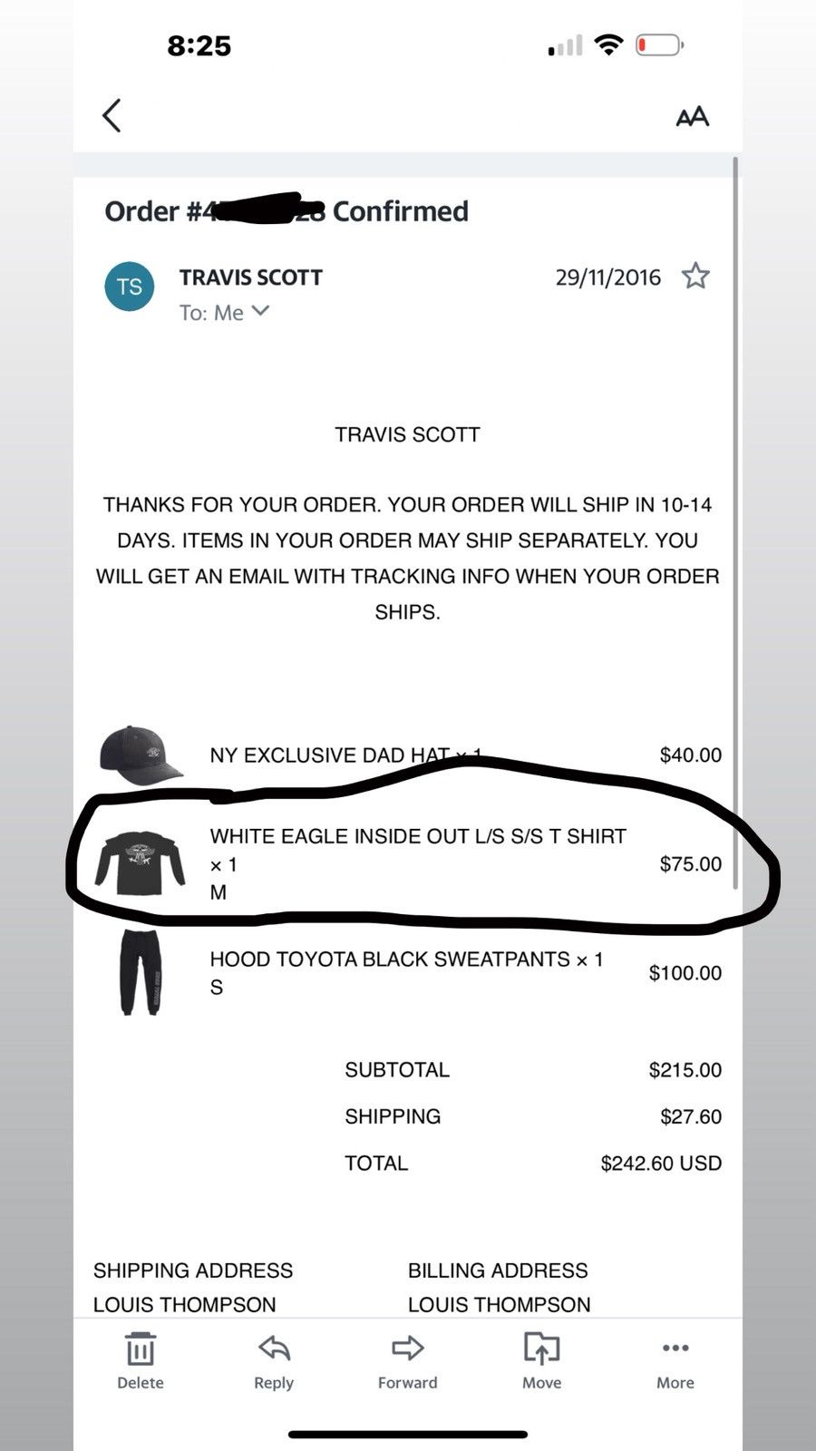 Travis Scott Travis Scott Birds In The Trap long sleeve - 1 of 1 online. Size US M / EU 48-50 / 2 - 8 Thumbnail