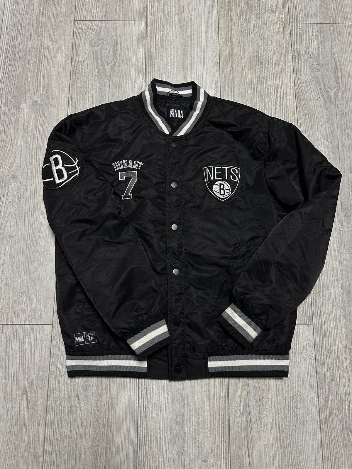 NBA Vintage Brooklyn NBA Durant Nets Varsity Bomber Jacket Size US M / EU 48-50 / 2 - 1 Thumbnail