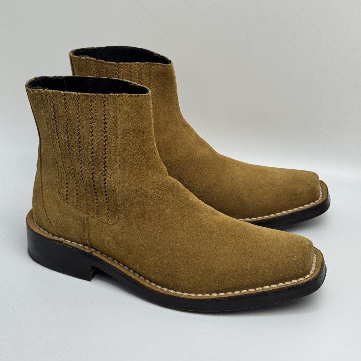 Kenzo Kenzo Kolorado Square Moc Toe Chelsea Boots - Tan Suede Size US 9 / EU 42 - 7 Thumbnail