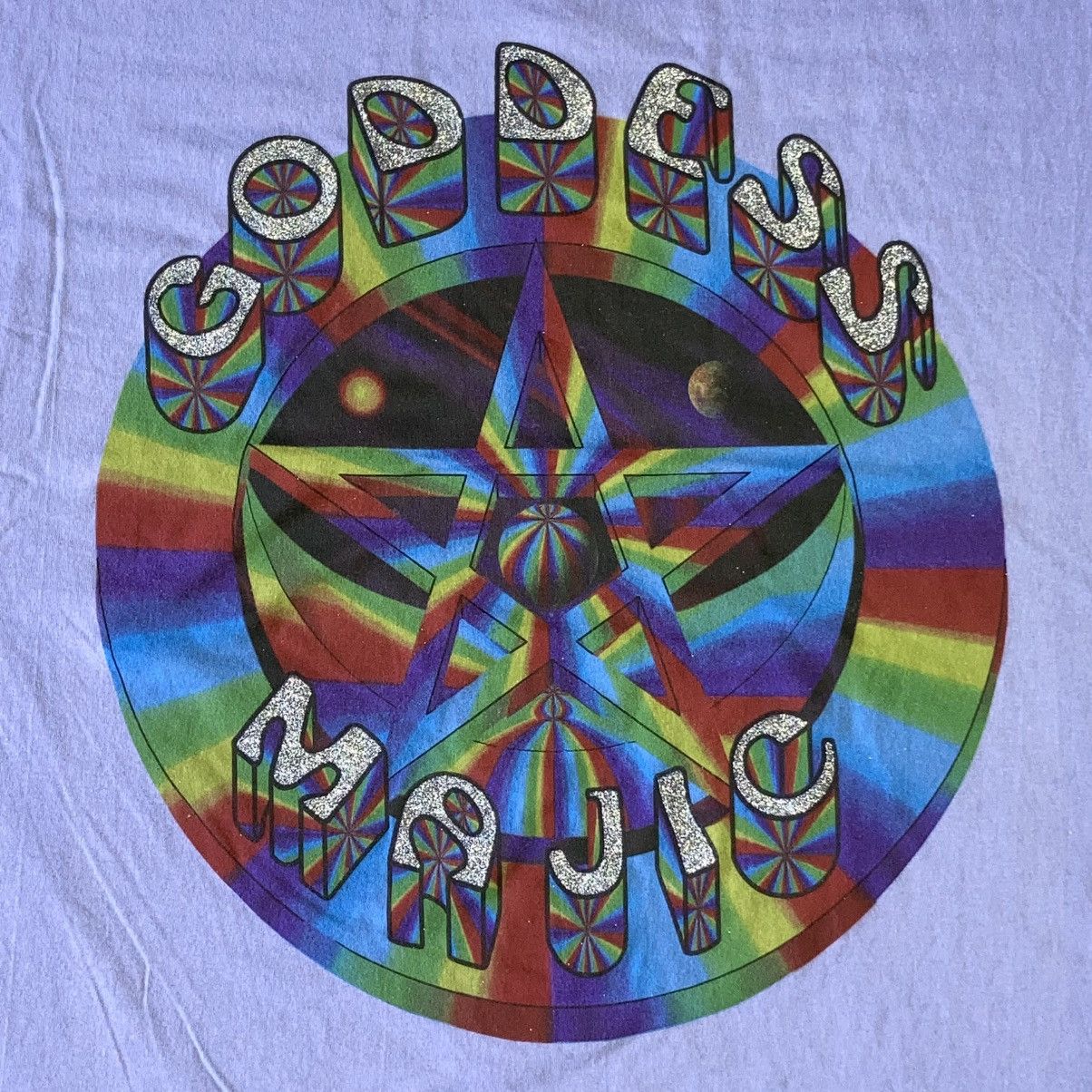 Other 90s Godess Magic trippy psychedelic fractal tee Size US XL / EU 56 / 4 - 2 Thumbnail