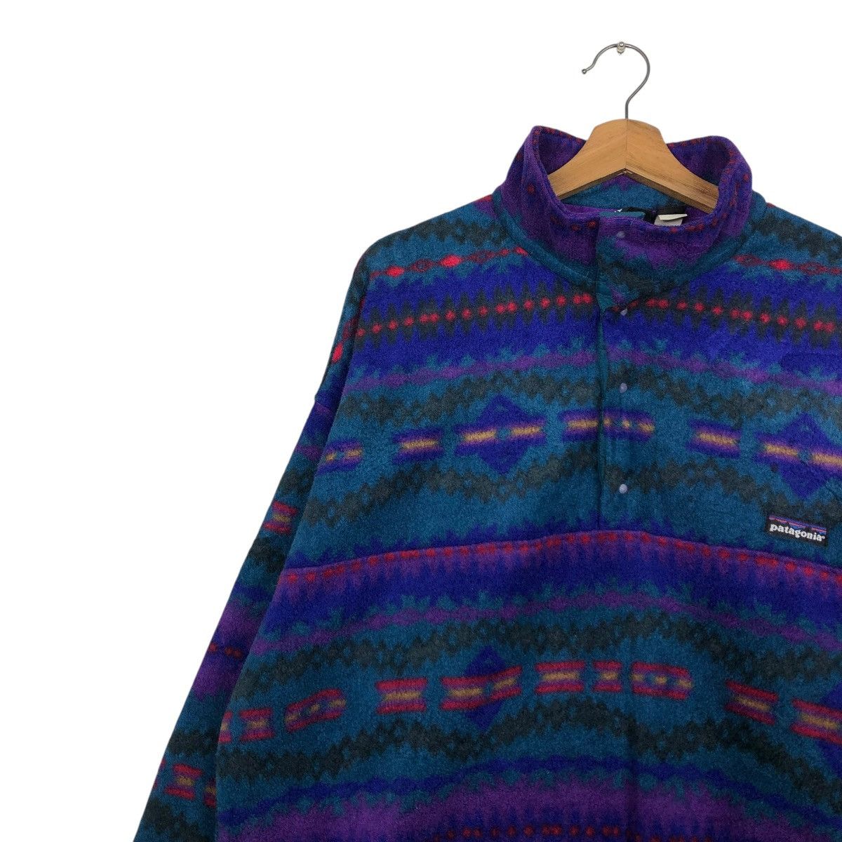 Patagonia 🔥PATAGONIA MADE IN USA FLEECE JACKET HALF SNAP BUTTON NAVAJO Size US XL / EU 56 / 4 - 9 Thumbnail