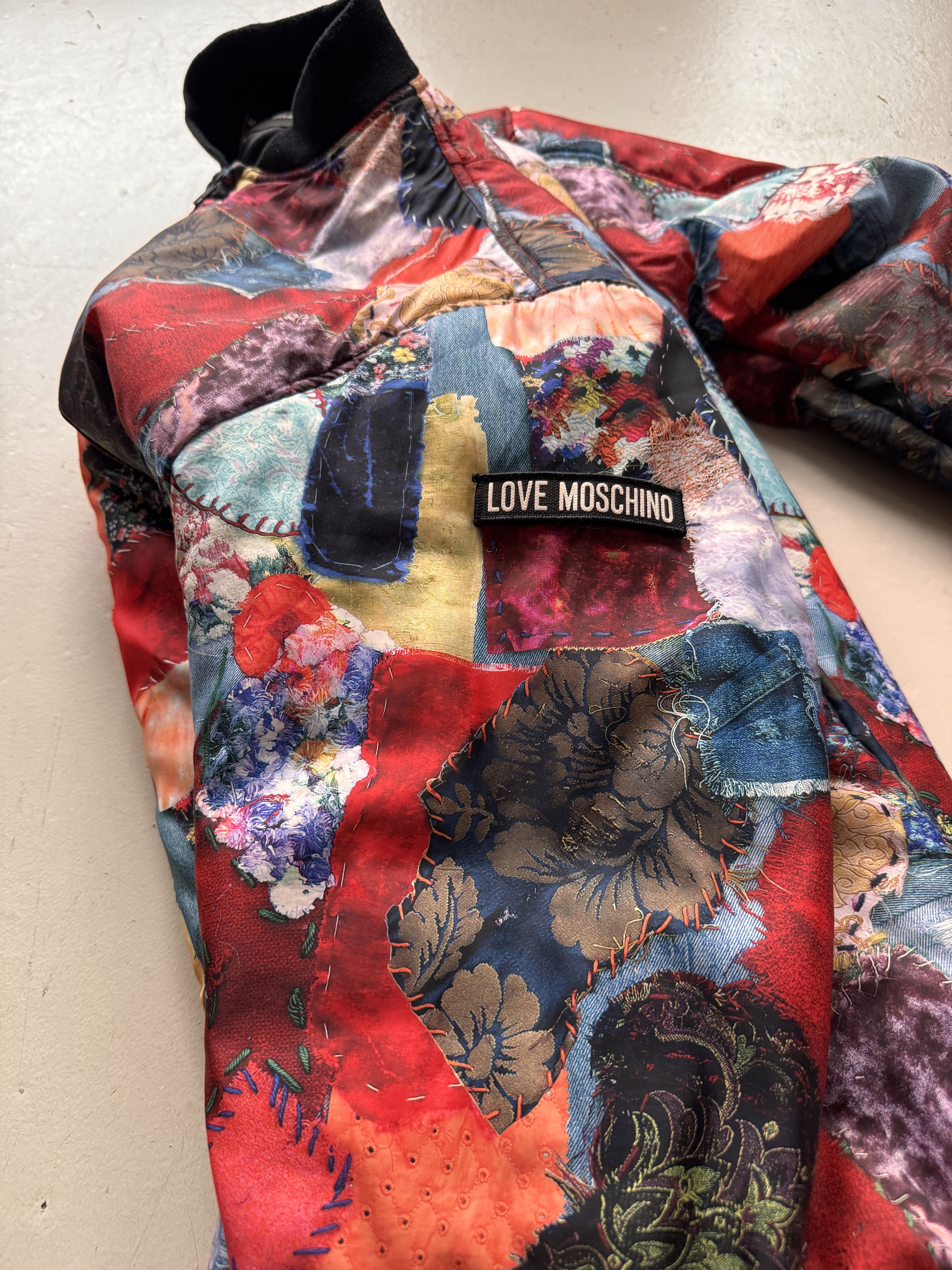 Love Moschino Love MOSCHINO Multicolor Orange Patch Long Bomberjacket M Size M / US 6-8 / IT 42-44 - 7 Thumbnail
