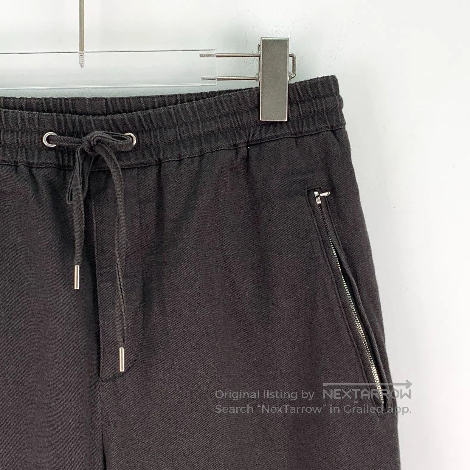 Hermes Hermes Dark Brown Cotton Drawstring Elastic Waist Casual T Size 39" - 3 Thumbnail