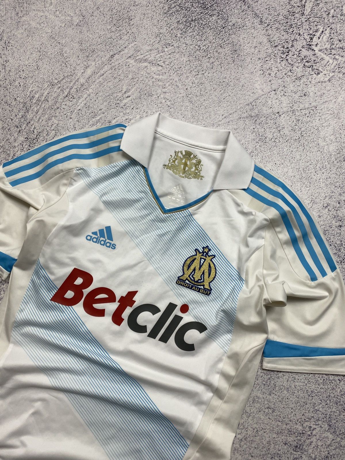 Adidas × Vintage Men’s Adidas Olympique Marseille 2011 home Jersey Techfit Size US L / EU 52-54 / 3 - 4 Thumbnail
