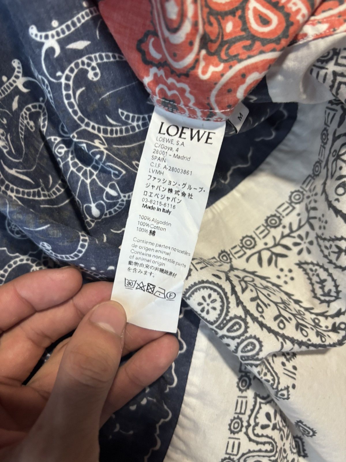 Loewe Loewe ss19 patchwork bandana shirt Size US M / EU 48-50 / 2 - 6 Thumbnail