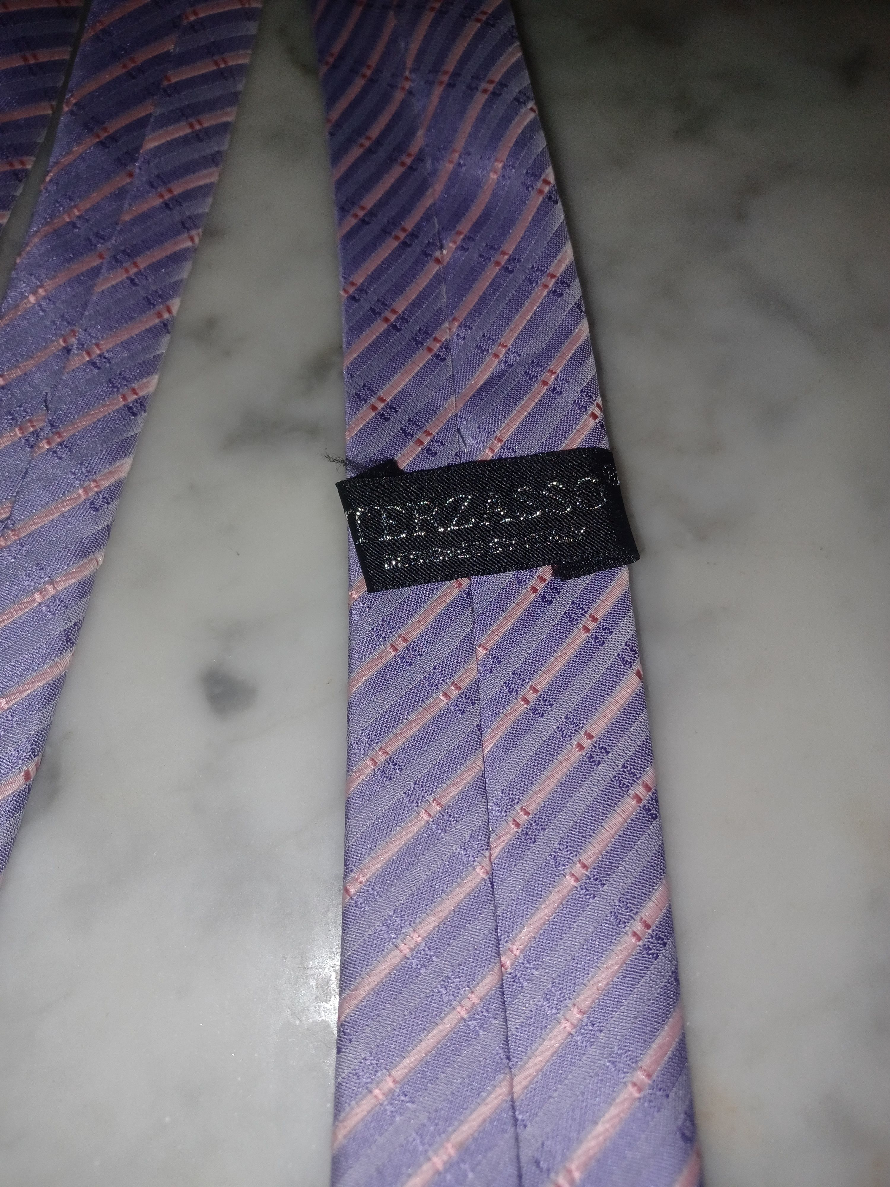 Other Terzasso Narrow Tie Light Purple & Pink Hand Made Size ONE SIZE - 2 Thumbnail