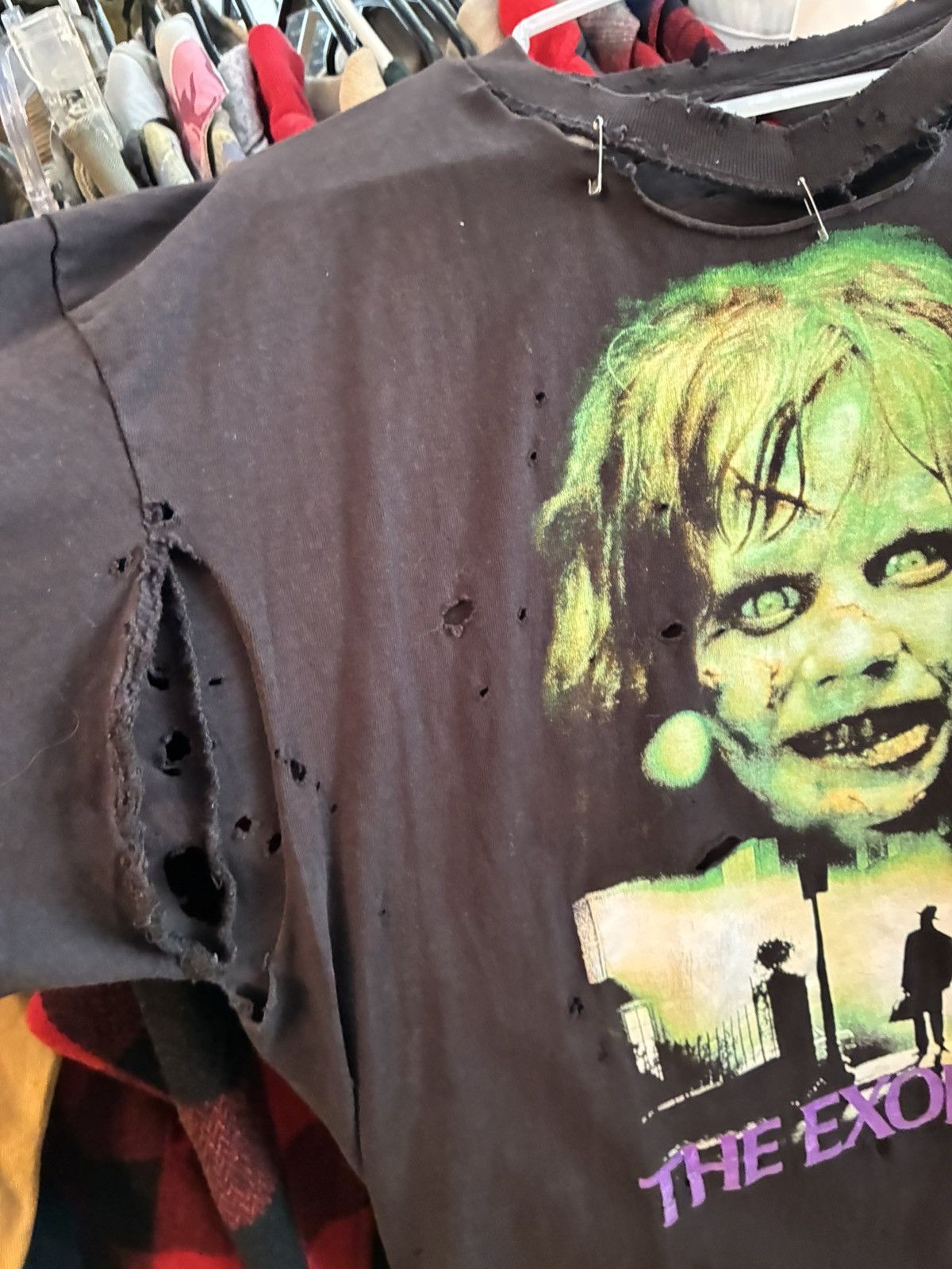 Vintage Vintage 90s distressed The Exorcist tee shirt Size US L / EU 52-54 / 3 - 4 Thumbnail