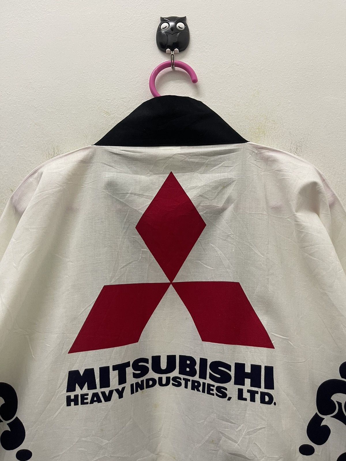 Japanese Brand Rare Vintage MITSUBISHI Spell Out Big Logo Waves Kimono Size US XL / EU 56 / 4 - 4 Thumbnail