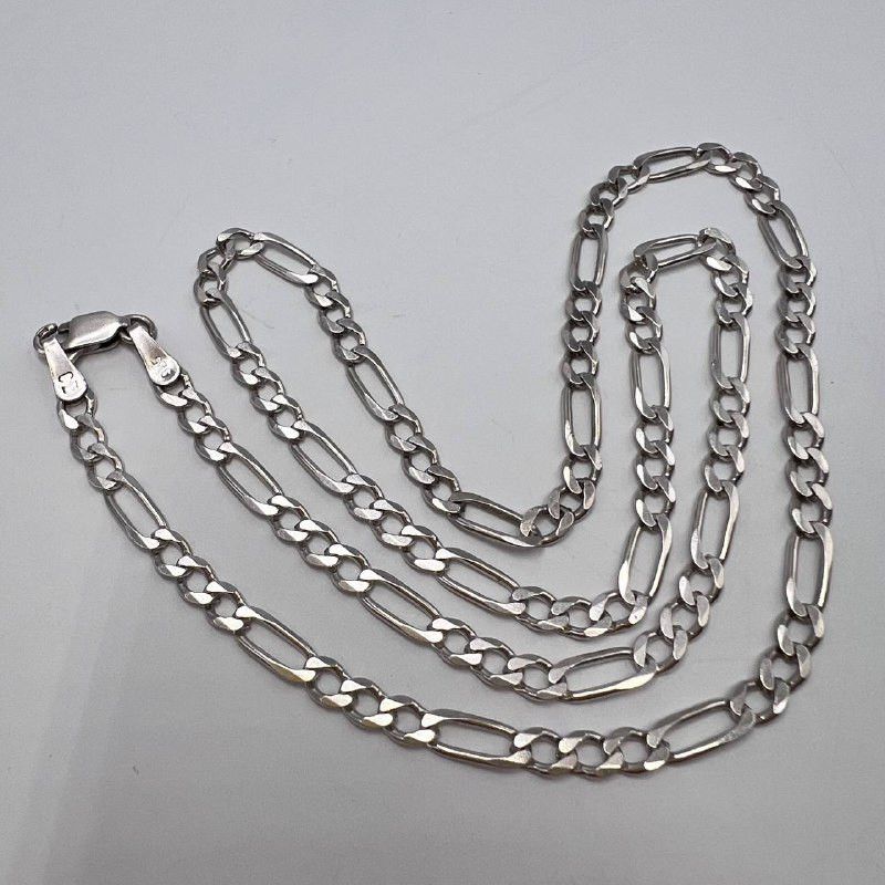 Sterling Silver Vintage Sterling Silver 925 Curb Chain Necklace Italy Size ONE SIZE - 8 Thumbnail