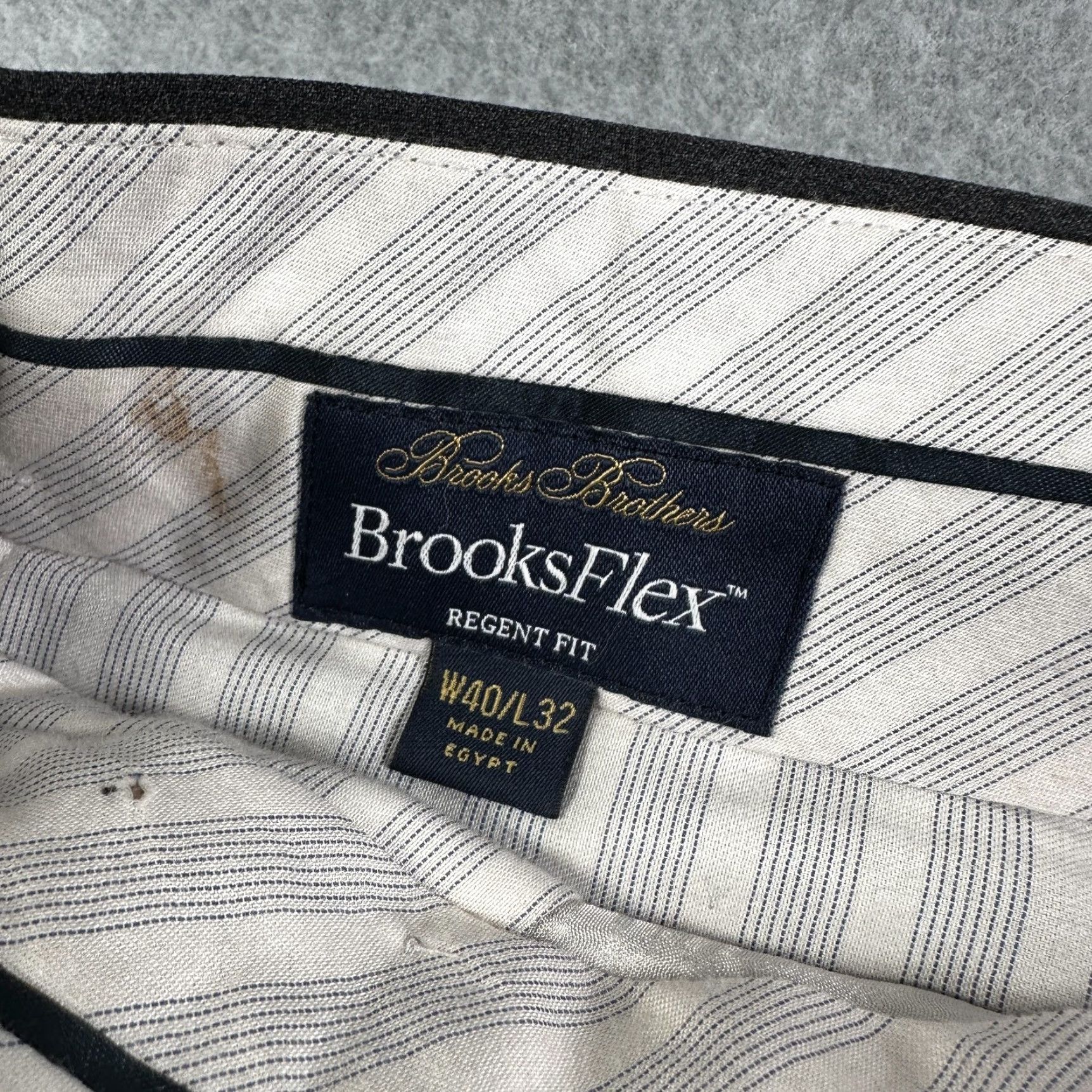 Brooks Brothers Brooks Brothers Dress Pants Mens 40x32 Gray BrooksFlex Regent Fit Stretch Wool Size US 40 / EU 56 - 2 Thumbnail