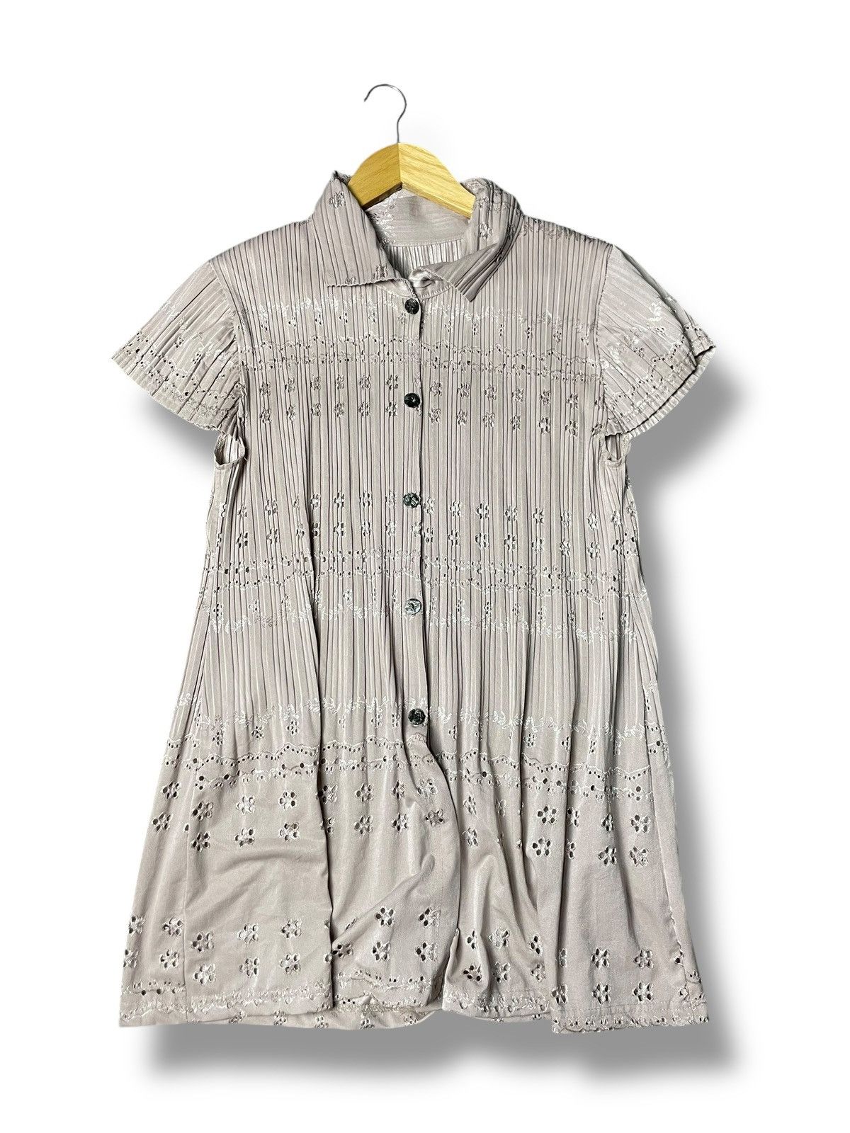 Japanese Brand × Vintage LASCOLINAS Japanese Brand Pleated Button Ups (82) Size XS / US 0-2 / IT 36-38 - 1 Thumbnail