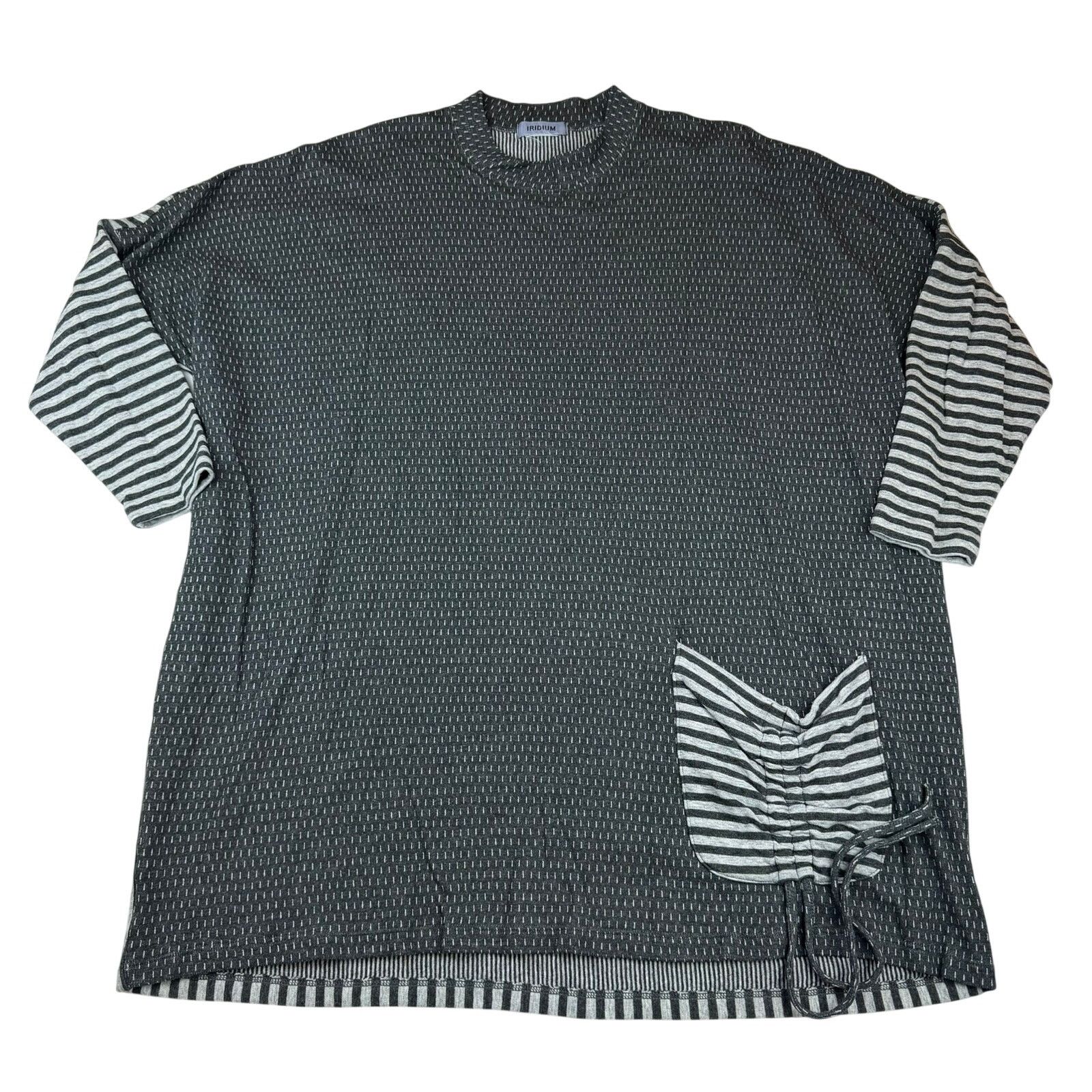 Iridium Iridium Mixed Pattern Oversized 3/4 Sleeve Tee Size XL / US 12-14 / IT 48-50 - 1 Thumbnail
