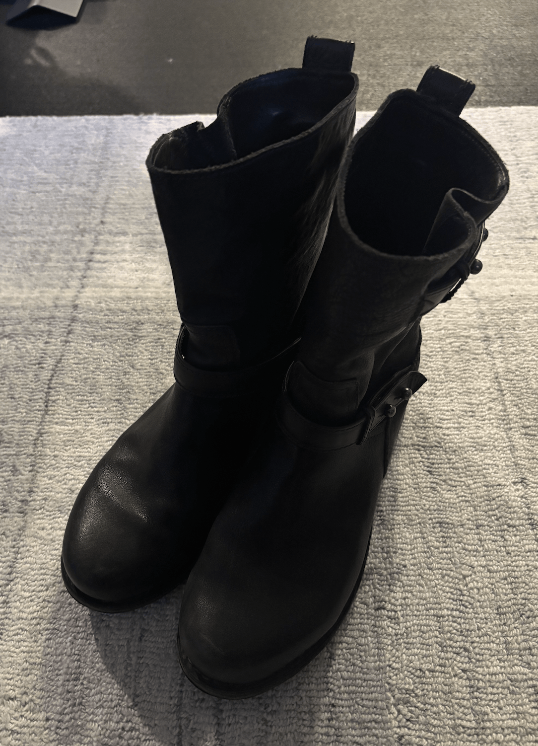 Rag & Bone Rag & Bone Black Leather Moto Boots Vintage Size US 6.5 / IT 36.5 - 3 Thumbnail