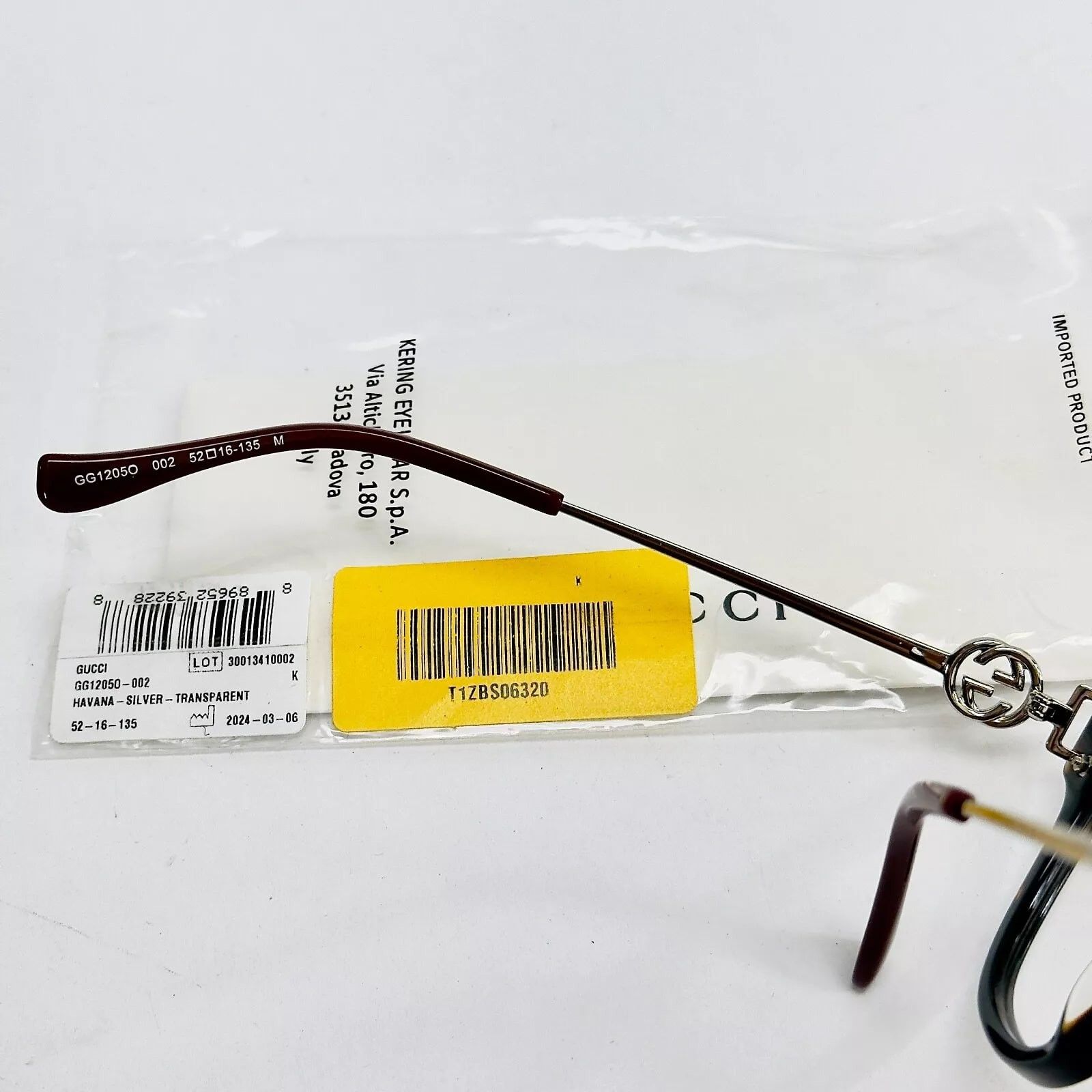 Gucci GUCCI 1205 Havana Silver Metal Logo Eyeglasses GG1205O 002 Size ONE SIZE - 4 Thumbnail
