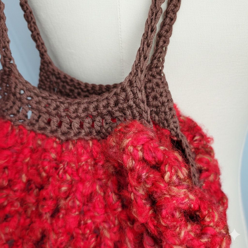 Handmade Handmade Mini Farmers Market Bag Crochet French Net Beach Size ONE SIZE - 6 Thumbnail
