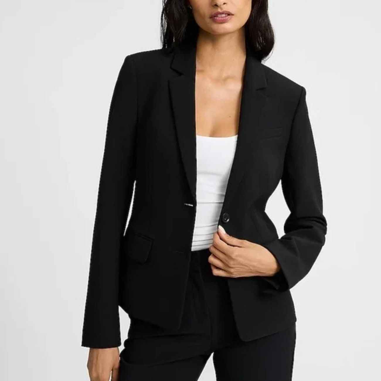 Express Black Blazer Jacket Fitted Suit Jacket Size 2 Xs, Women's