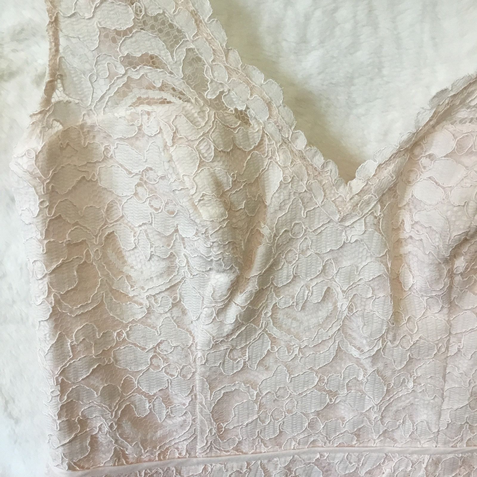 Other David Bridal Short Tank Lace Dress with V -Neck Size M / US 6-8 / IT 42-44 - 4 Thumbnail