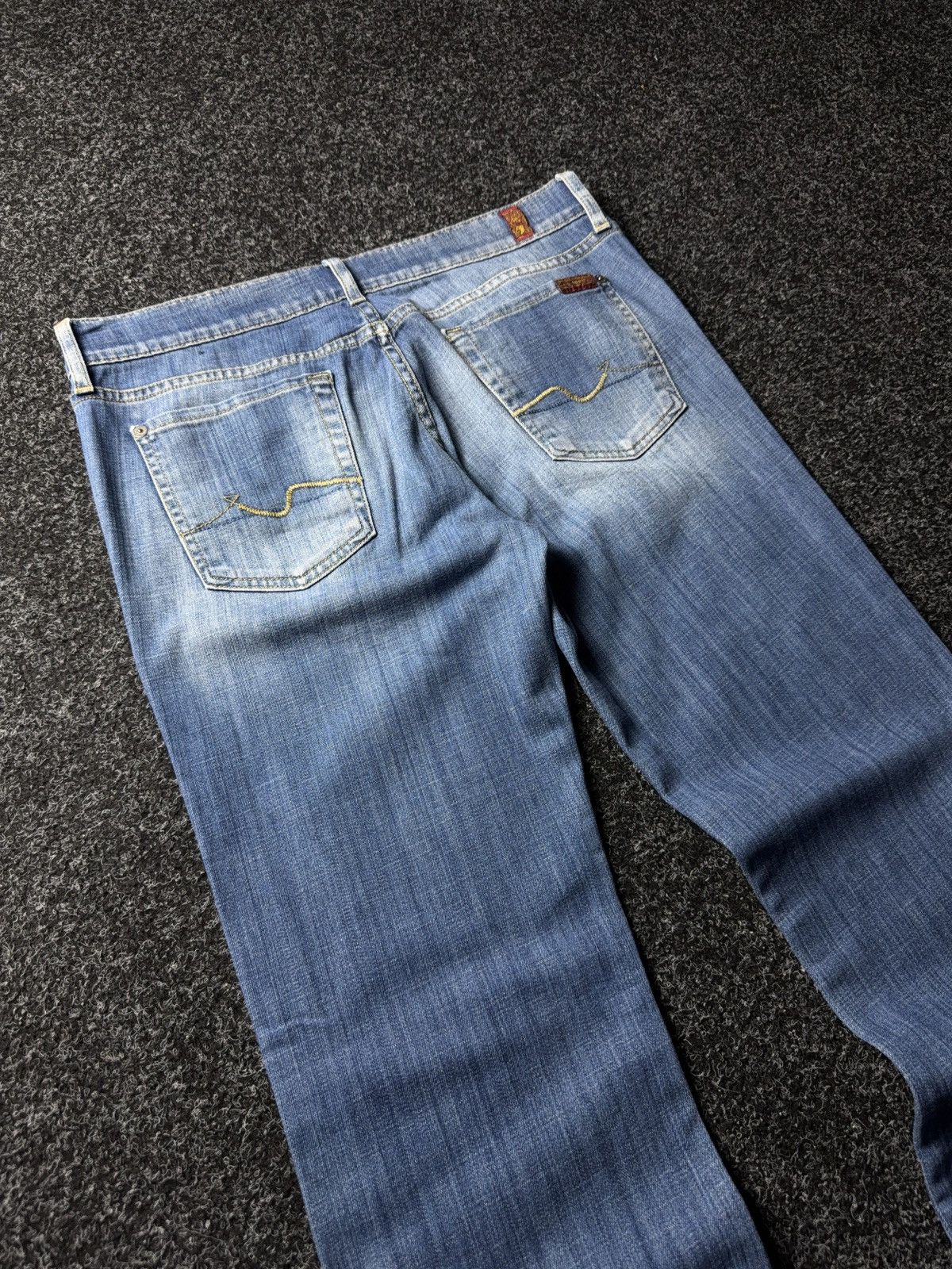 7 For All Mankind 7 For All Mankind Bootcut Wide Leg Vintage Blue Denim Jeans Size 30" / US 8 / IT 44 - 15 Thumbnail