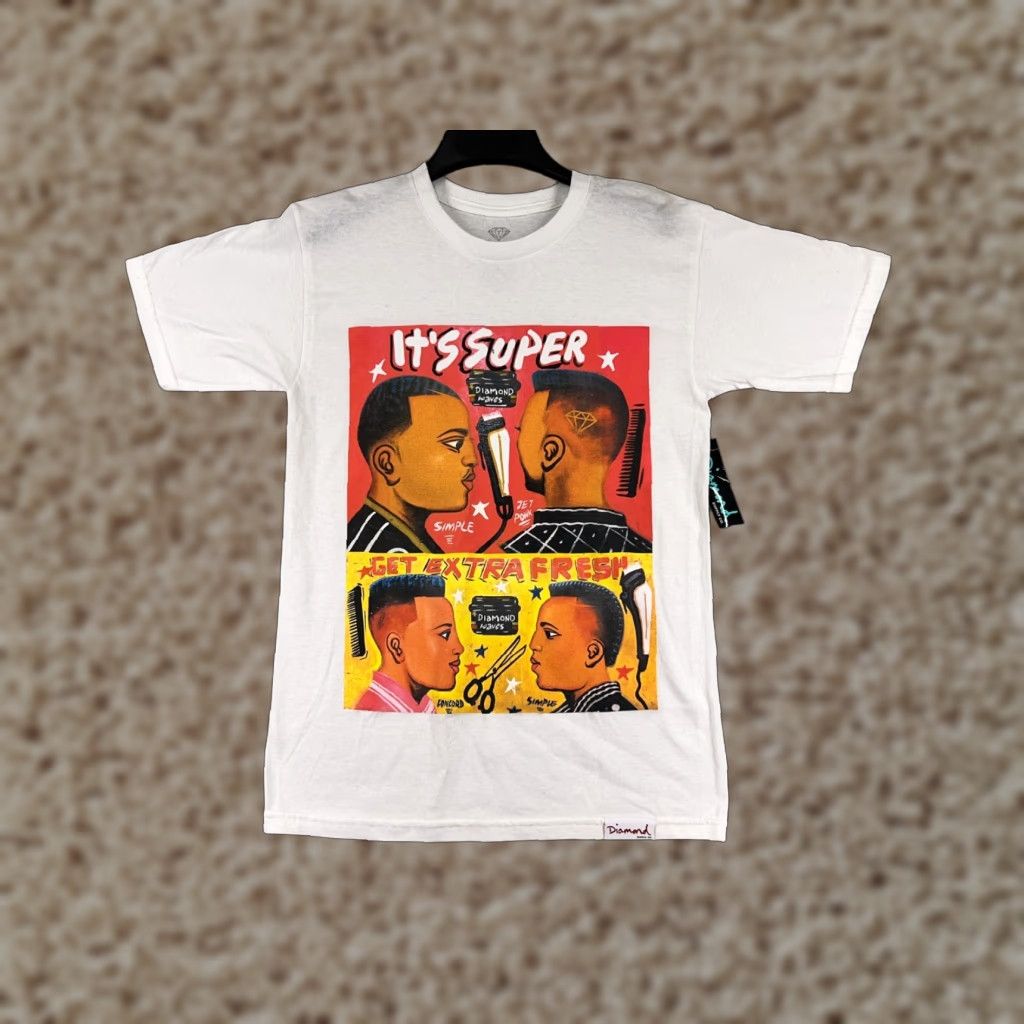 Diamond Supply Co. Diamond Supply Co Shirt Mens Small White Its Super Extra Fresh Barber Shop Size US S / EU 44-46 / 1 - 1 Thumbnail