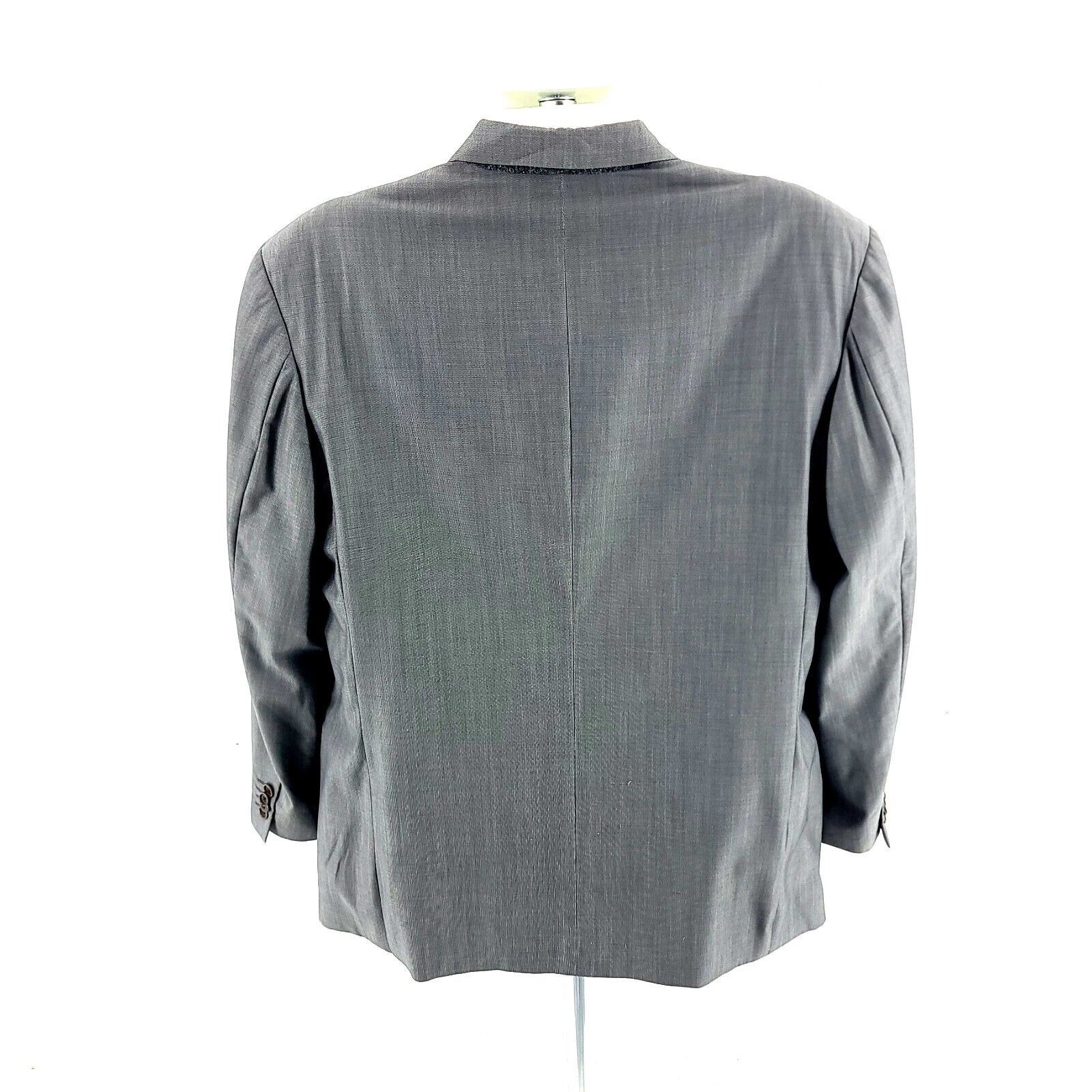 Barneys New York Barneys New York Wool Gray 3 Button Blazer 44R Size 44R - 6 Thumbnail
