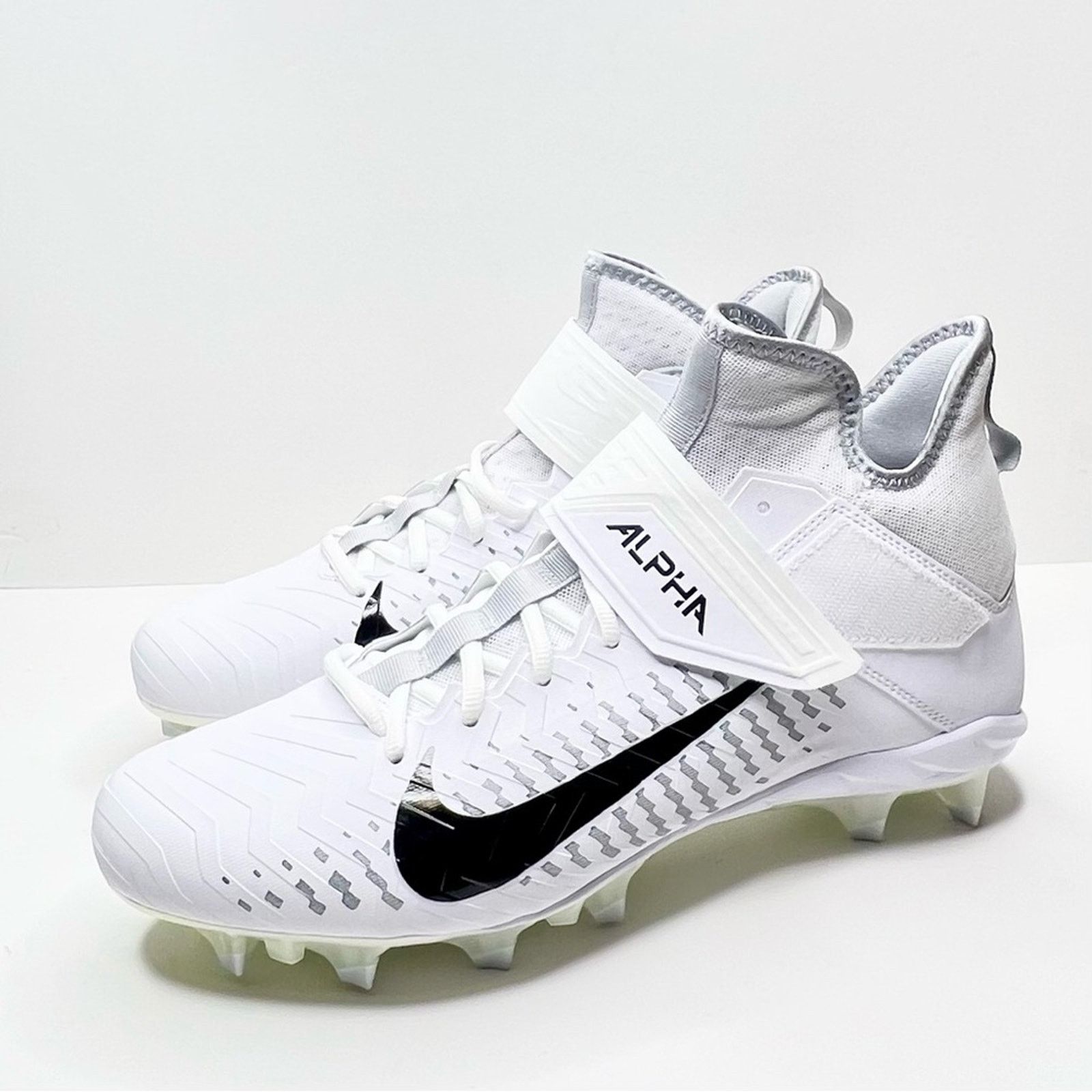 Nike Nike Alpha Menace Pro 2 Mid Men’s Cleat White Size 11.5 Size US 11.5 / EU 44-45 - 6 Thumbnail