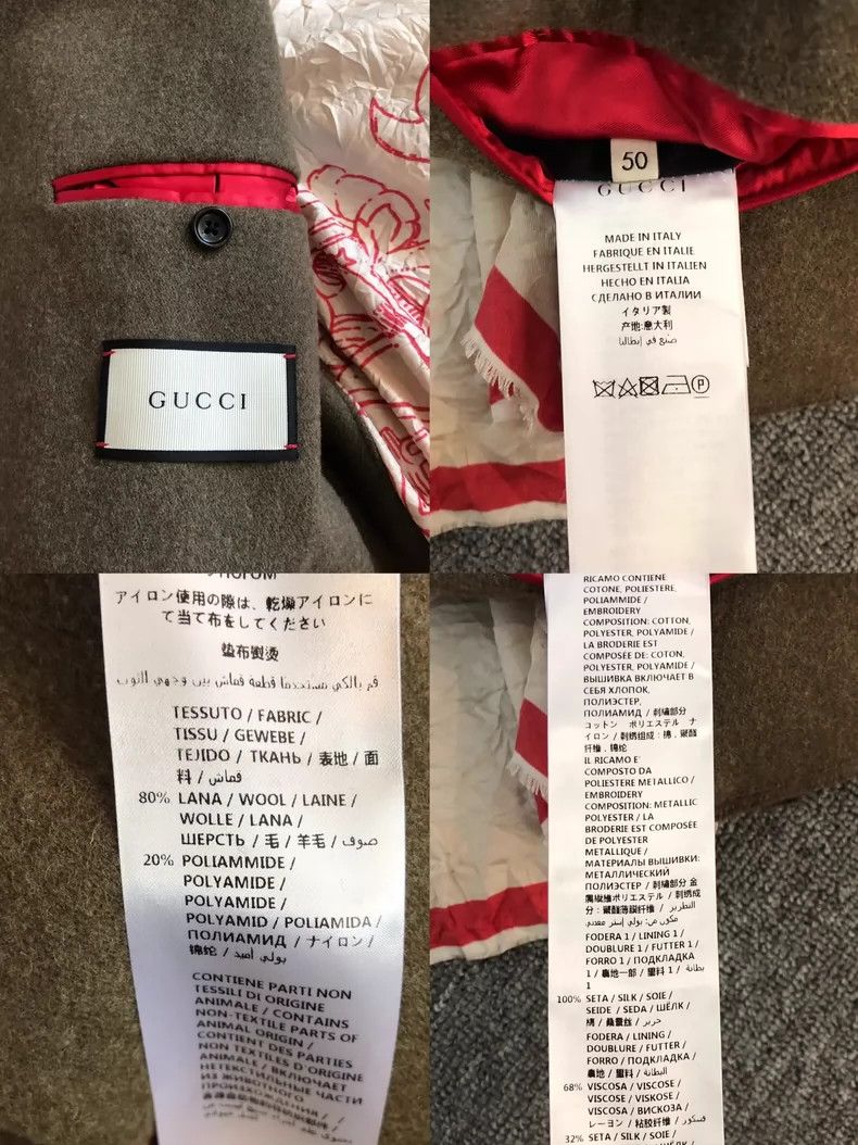 Gucci Gucci Sleeve logo embroidered double-breasted wool coat jac Size US M / EU 48-50 / 2 - 8 Thumbnail
