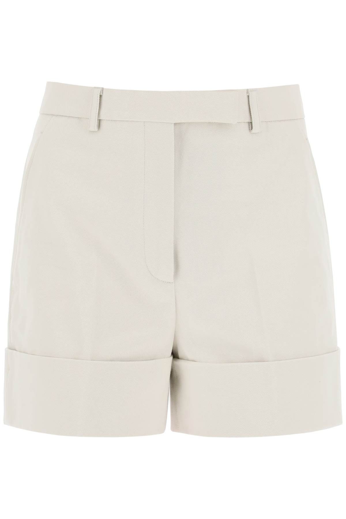 image of Thom Browne Shorts In Cotton Gabardine in Natural White, Women's (Size 28)