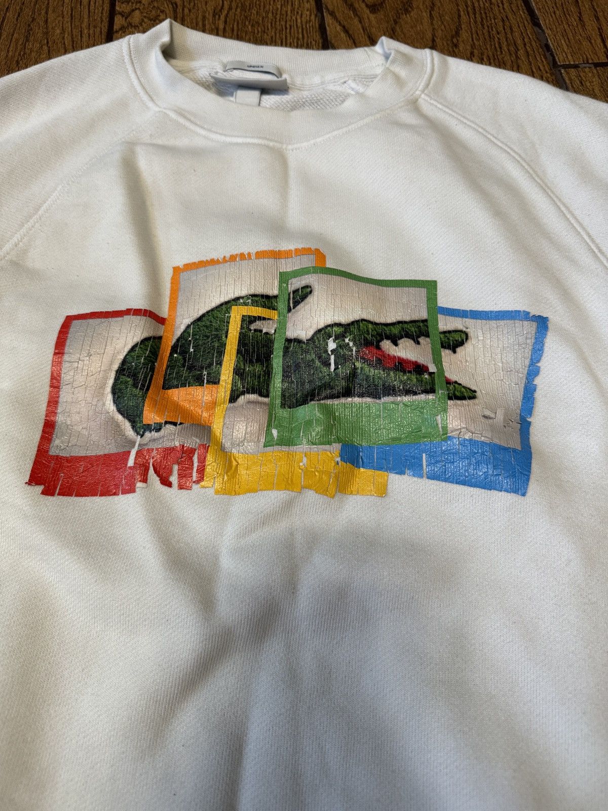 Lacoste × Polaroid Vintage Lacoste x Polaroid Distressed sweatshirt Size US S / EU 44-46 / 1 - 4 Thumbnail