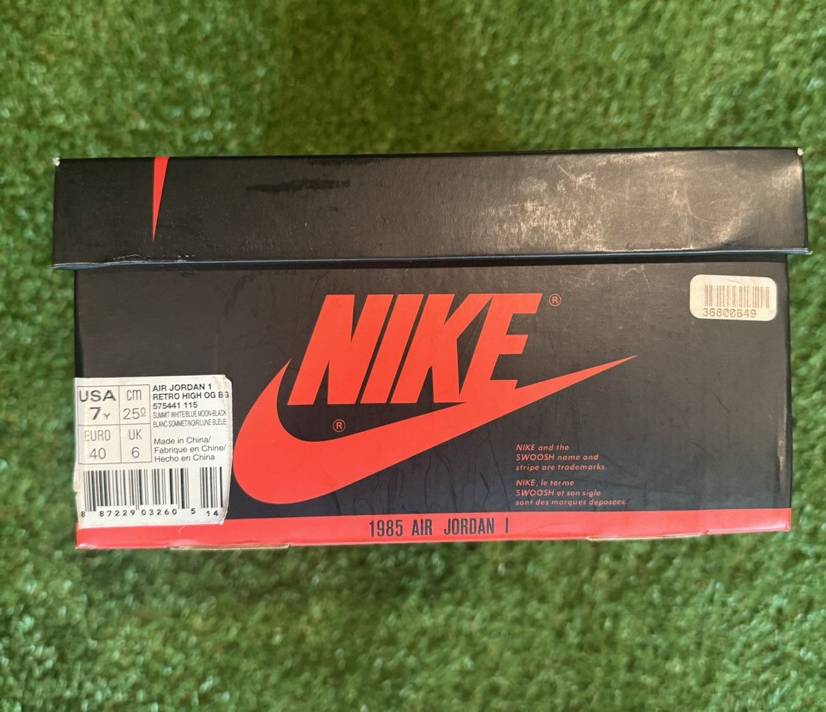Jordan Brand Air Jordan Retro 1 High OG “Blue Moon” Size US 8.5 / IT 38.5 - 10 Thumbnail