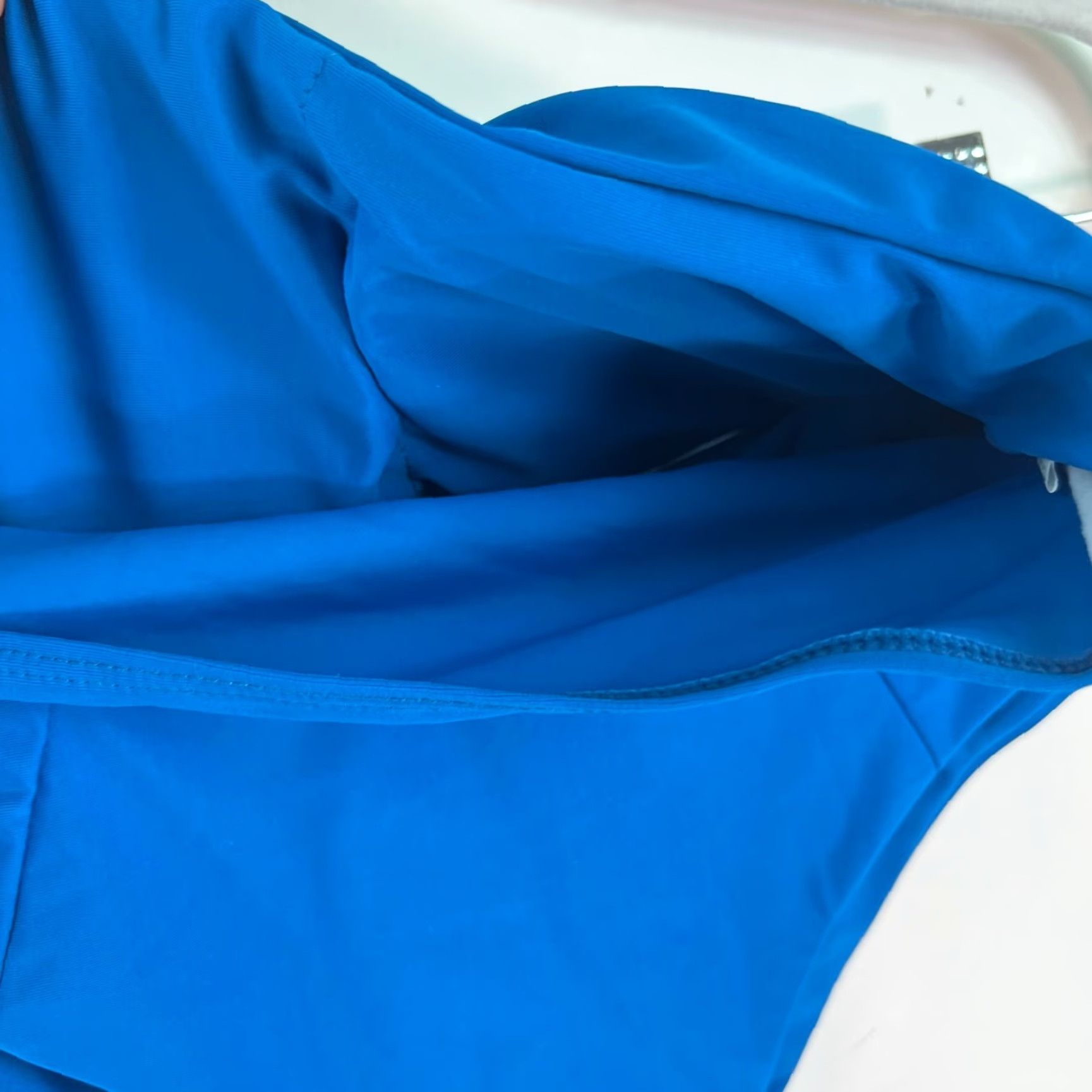 Vintage VINTAGE No Brand Women's Bikini Top and Bottom Set M Blue Beach Solid Strapless 2 Piece Size M / US 6-8 / IT 42-44 - 2 Thumbnail