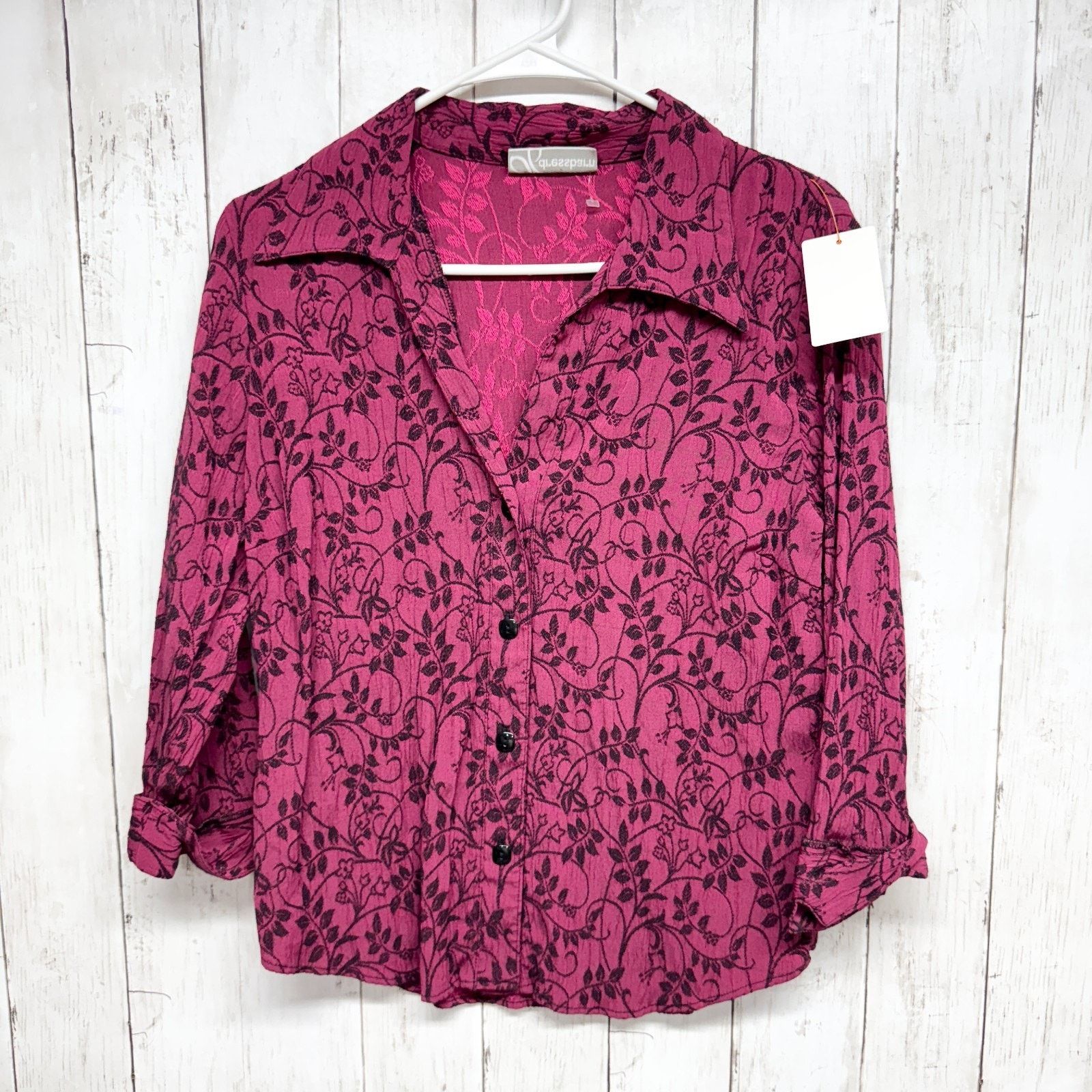 Other Dressbarn Shirt Chest 36" Paisley Long Sleeve Button Down Size L / US 10 / IT 46 - 1 Thumbnail