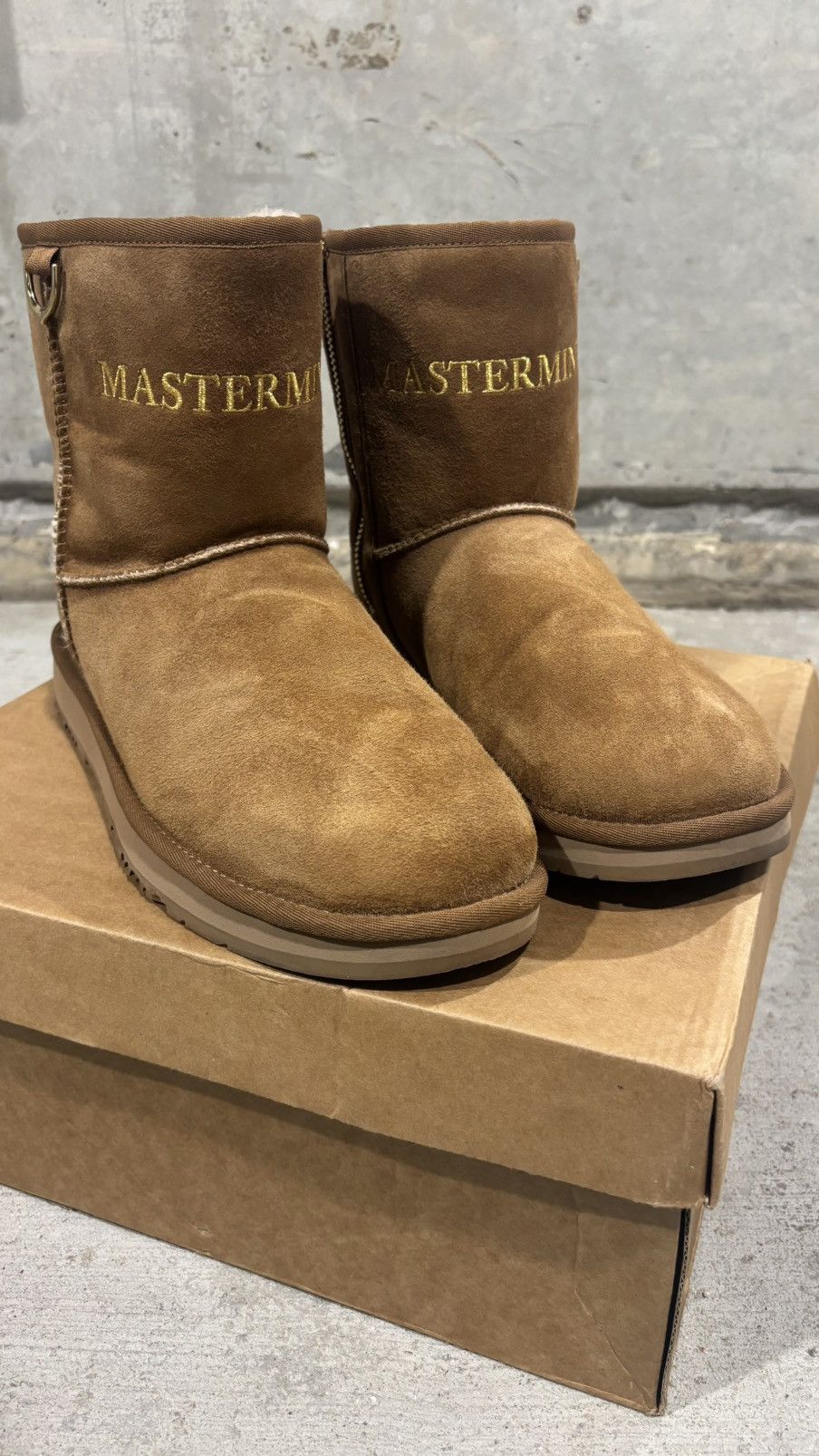 Ugg Mastermind Japan X Ugg Skull Embroidered Shearling Boots | Grailed