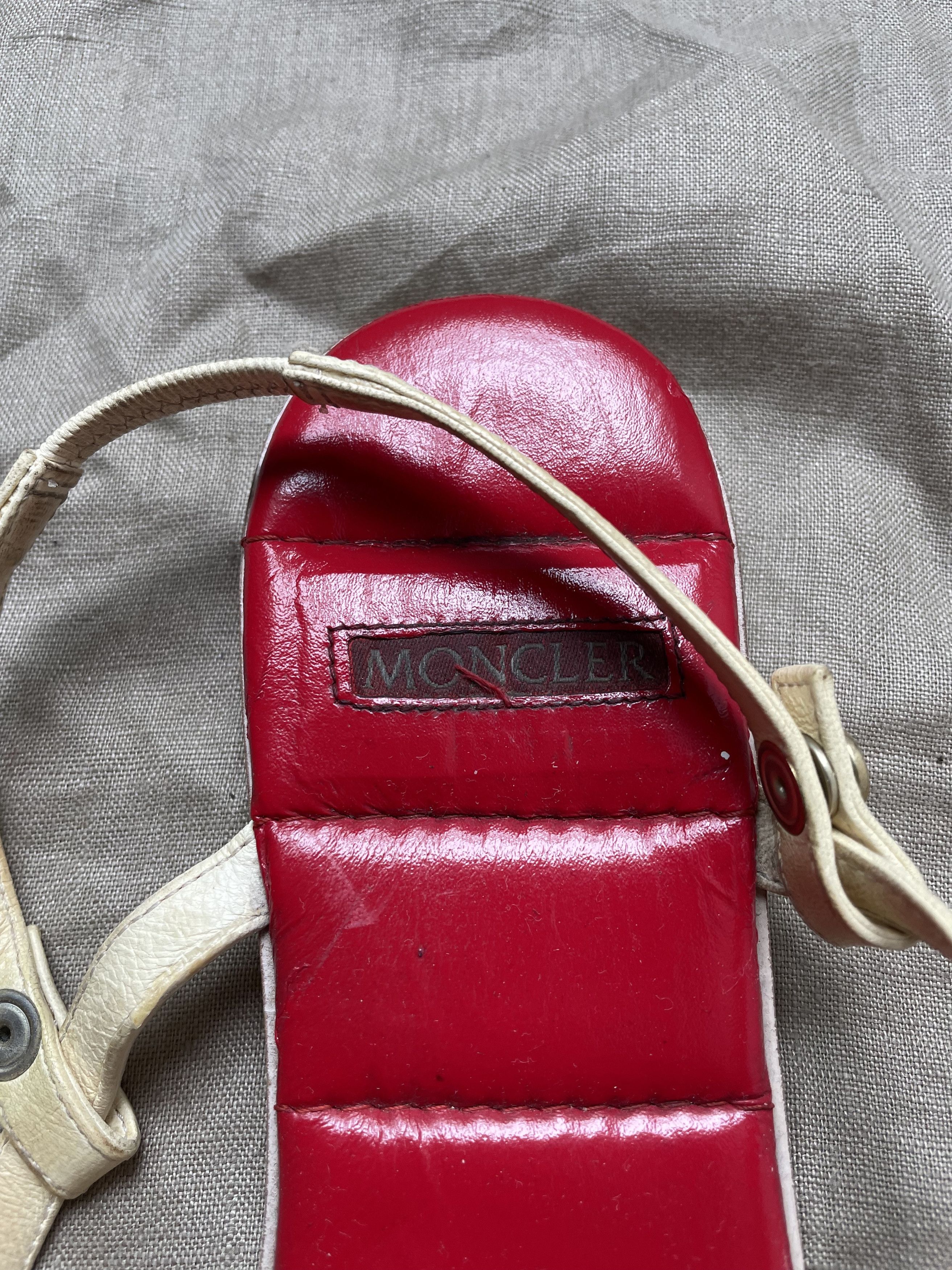 Moncler Moncler Big Logo Leather Sandals 7067AC Size US 10 / IT 40 - 3 Thumbnail