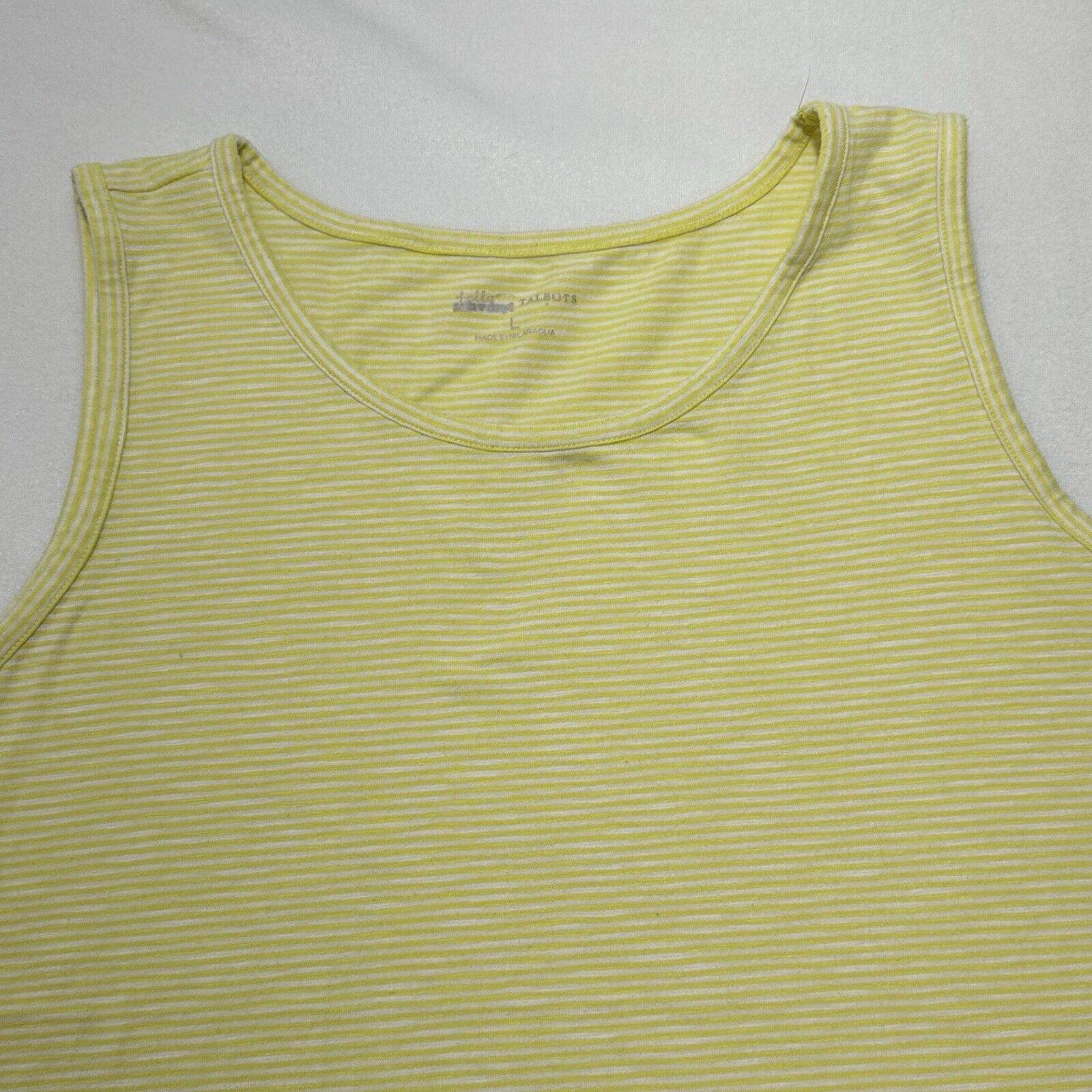 Other Talbots Hello Saturday Large Yellow Stripe Pullover Tank Top Size L / US 10 / IT 46 - 2 Thumbnail