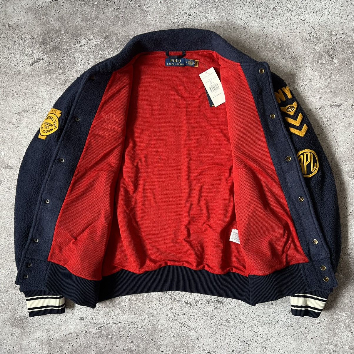 Polo Ralph Lauren NWT Polo Ralph Lauren Sherpa Fleece Varsity Letterman Jacket Size US M / EU 48-50 / 2 - 3 Thumbnail