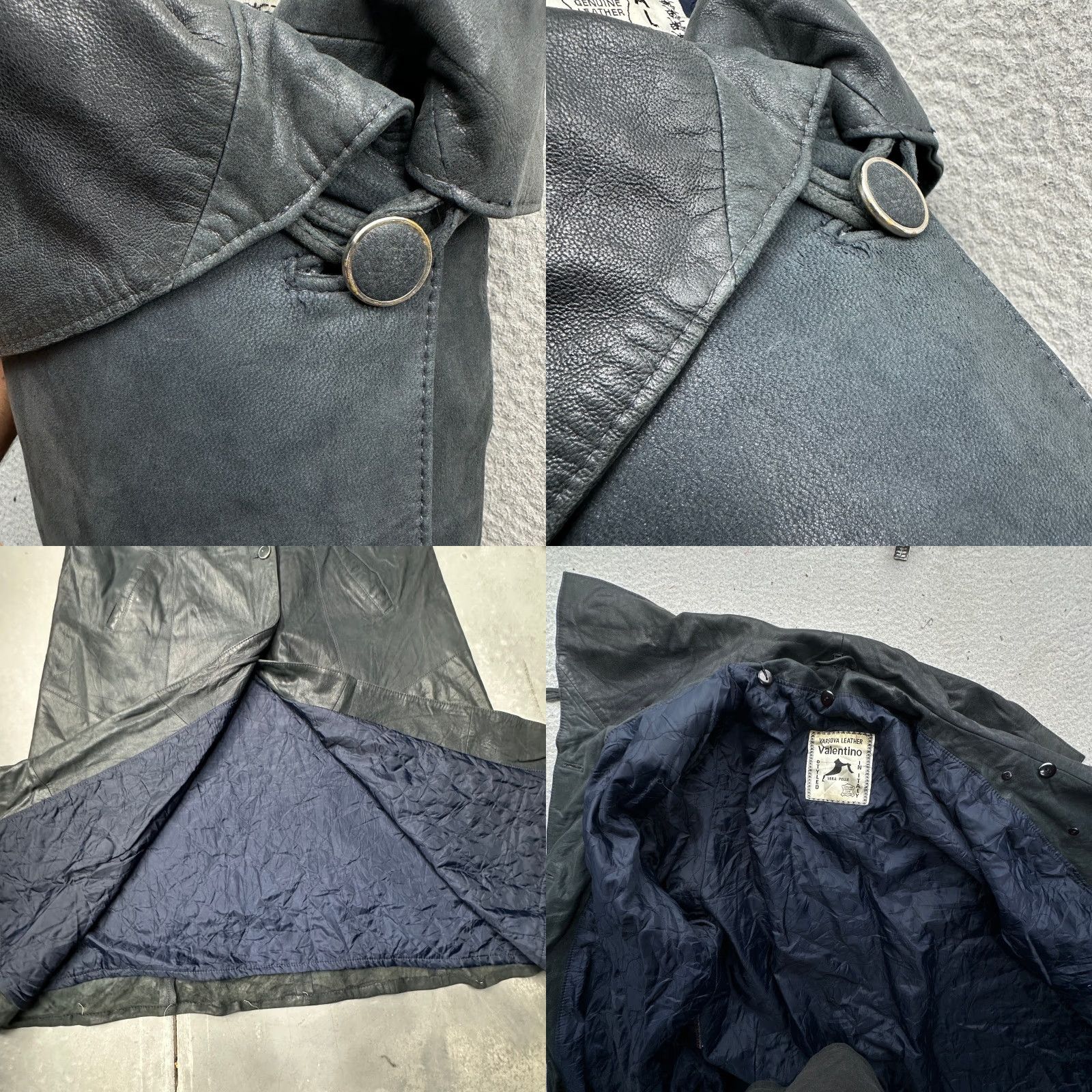 Valentino VINTAGE Valentino Varsova Long Leather Trench Coat Womens 2XL Black Quilted Lined Size XXL / US 16-18 / IT 52-54 - 8 Thumbnail