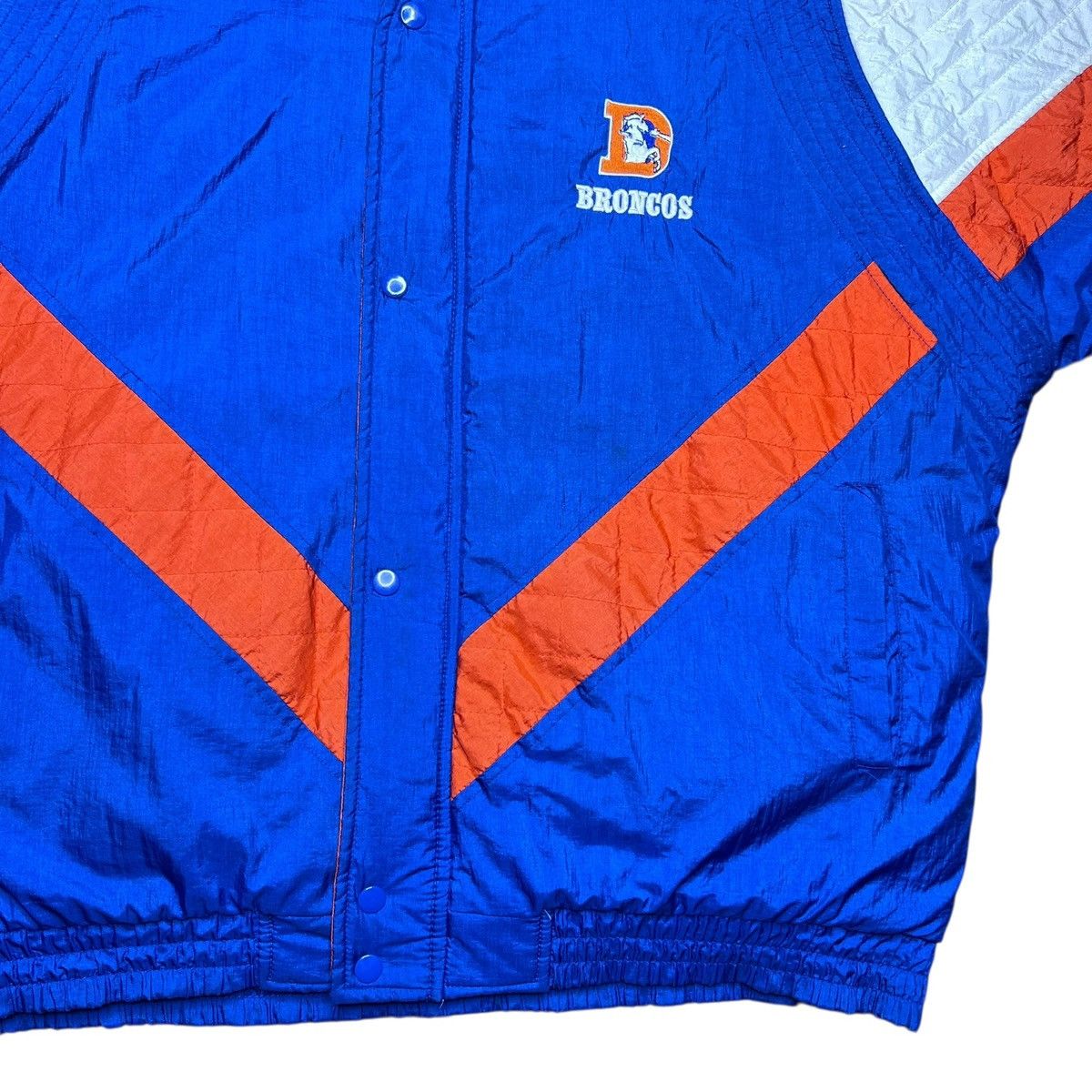 Starter Vintage 1990s NFL Denver Broncos Starter Blue Puffer Jacket Size US L / EU 52-54 / 3 - 11 Thumbnail