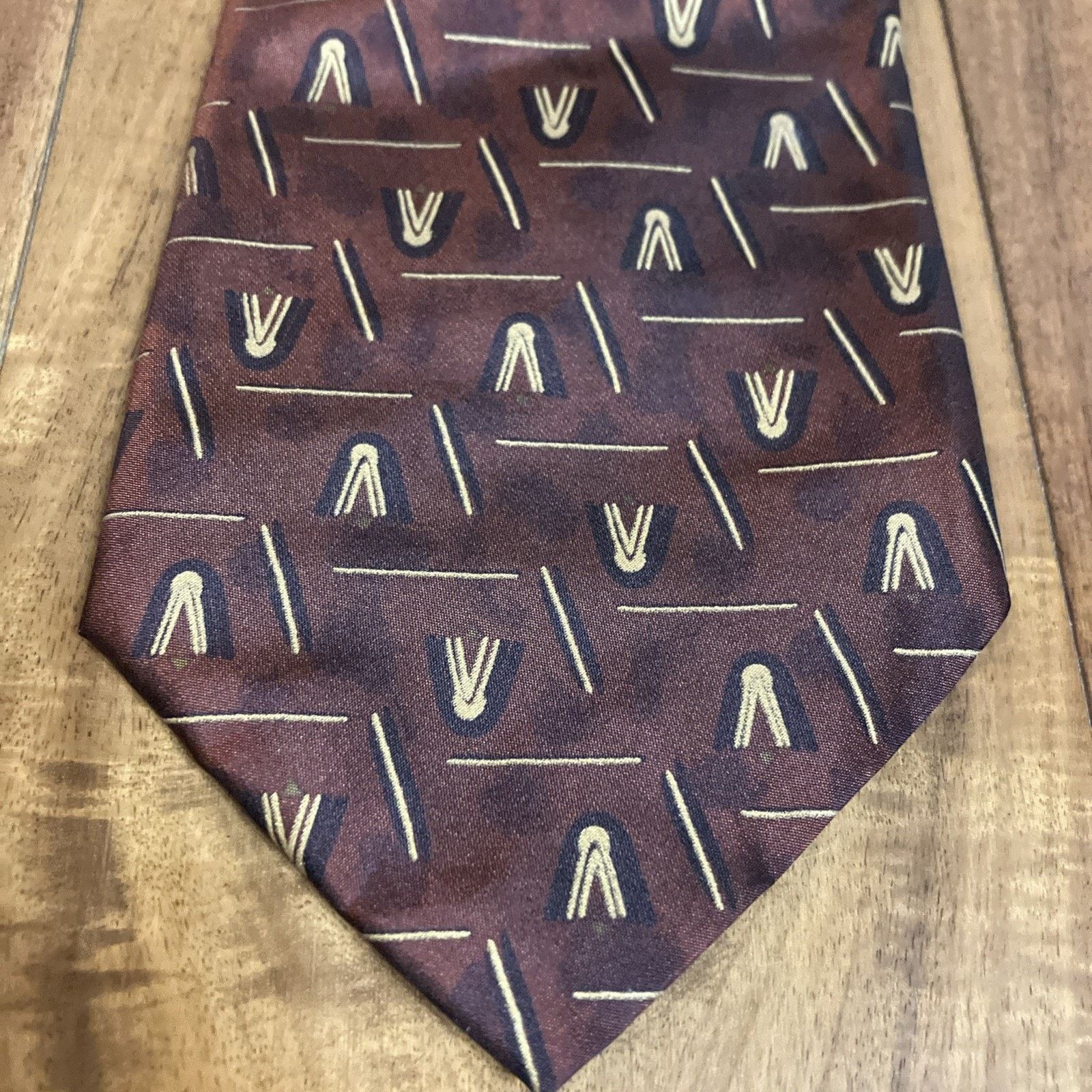 Robert Talbott ROBERT TALBOTT Men's Silk Necktie USA Bronze Modernist Prom Size ONE SIZE - 2 Thumbnail
