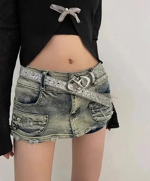 VIBE Vintage Super Glitter Rhinestone Belt Size ONE SIZE - 2 Thumbnail